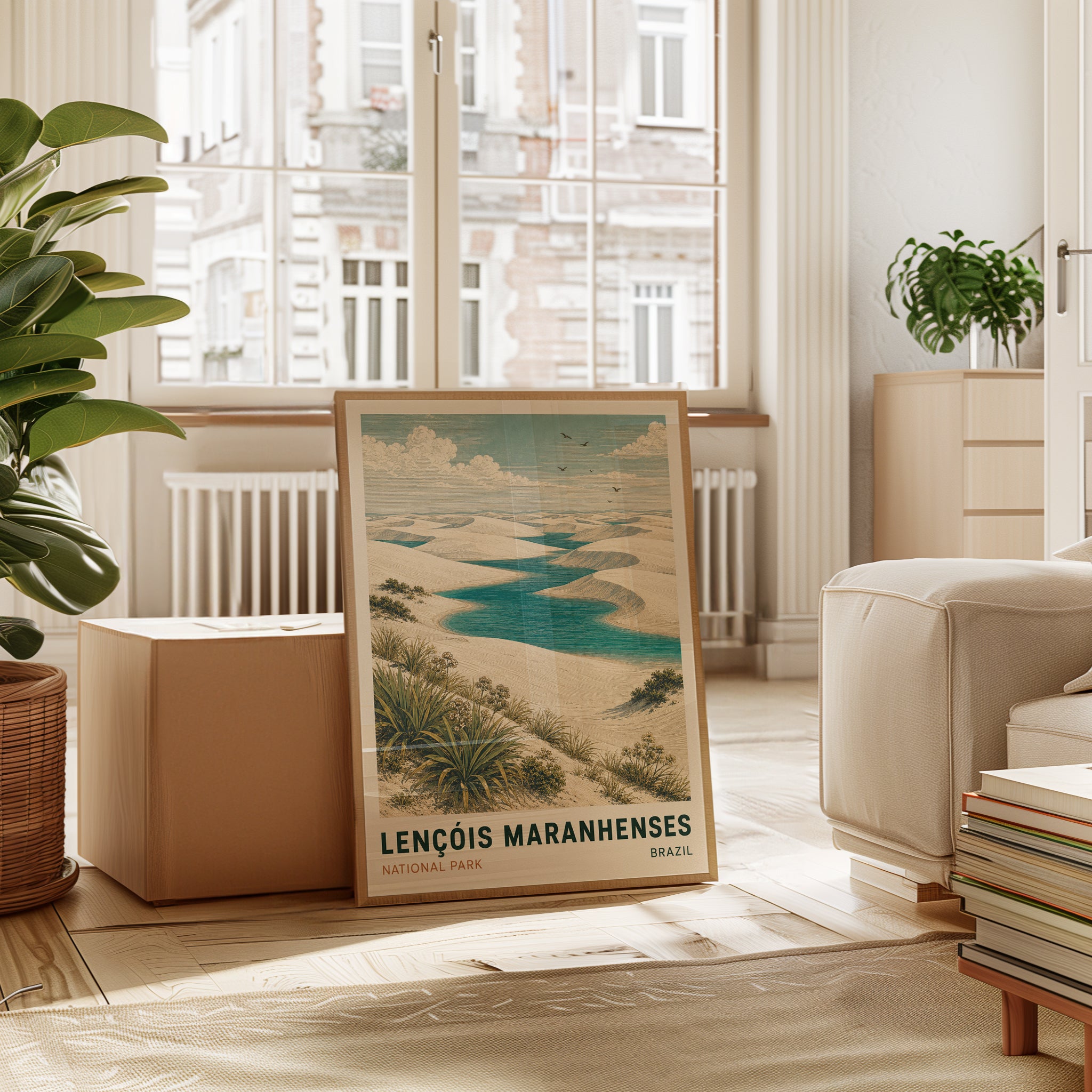 Brazil Travel Poster – Lencois Maranhenses Print - interior