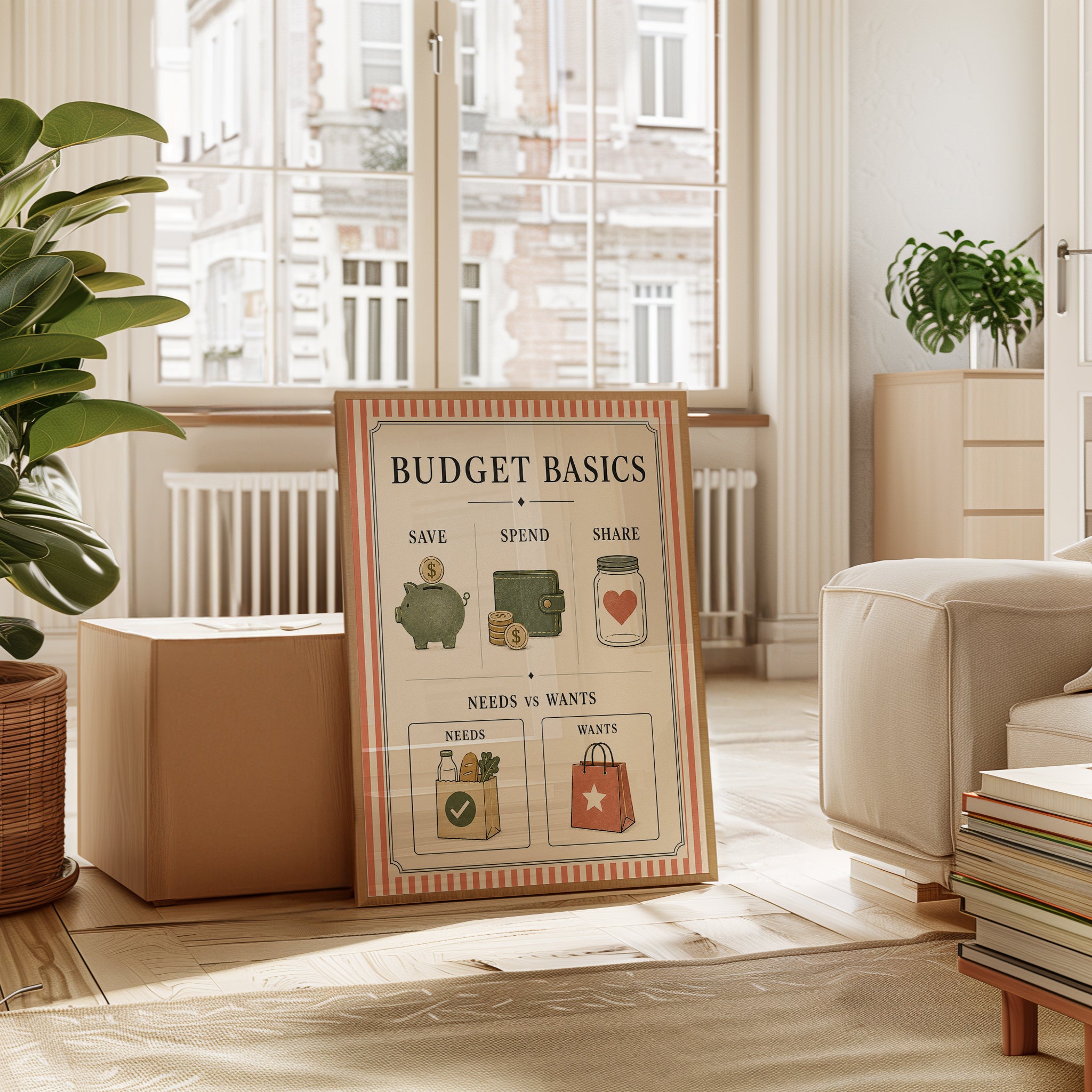 Budget Basics Poster – Financial Literacy Print - interior