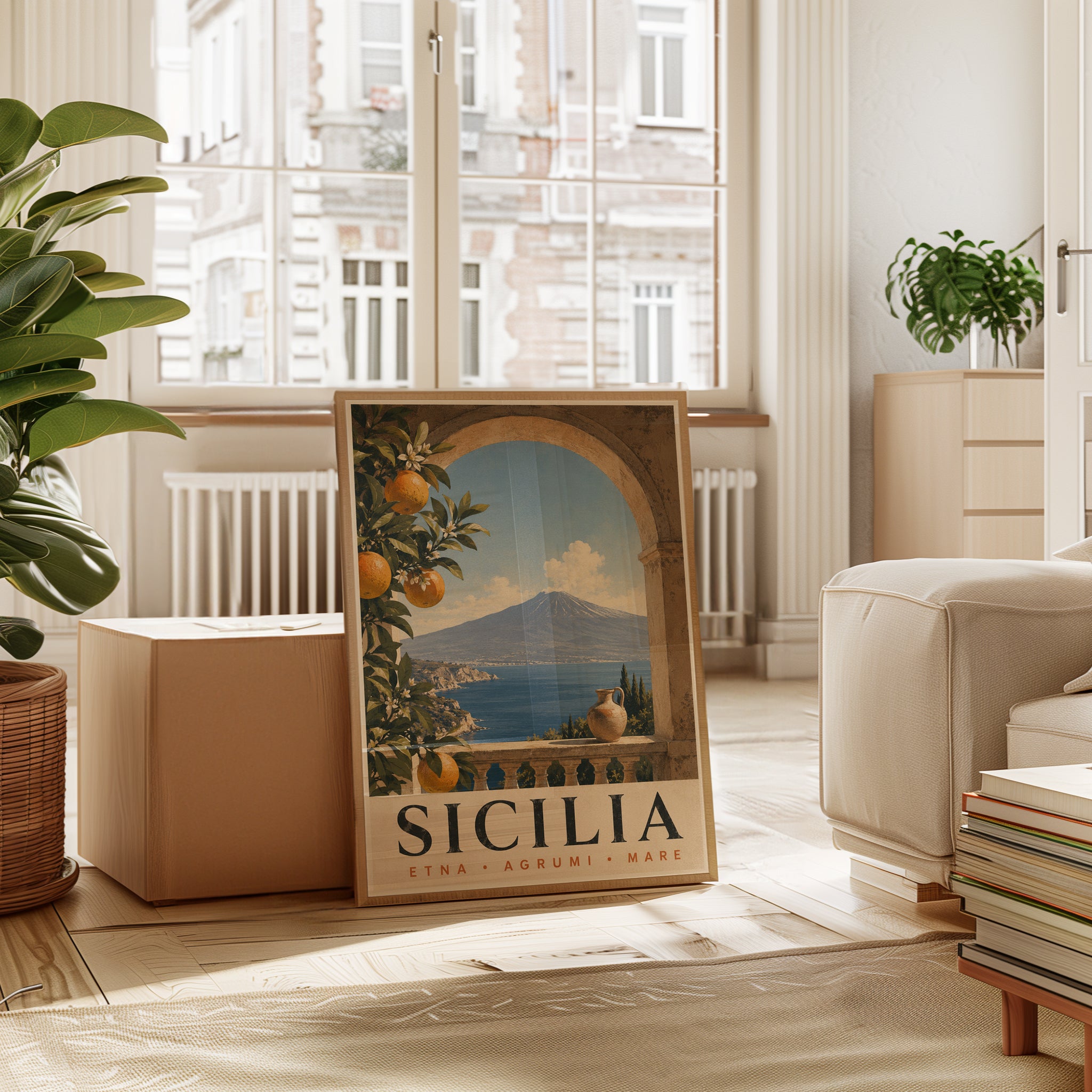 Sicily Travel Poster – Vintage Italy Wall Art - interior