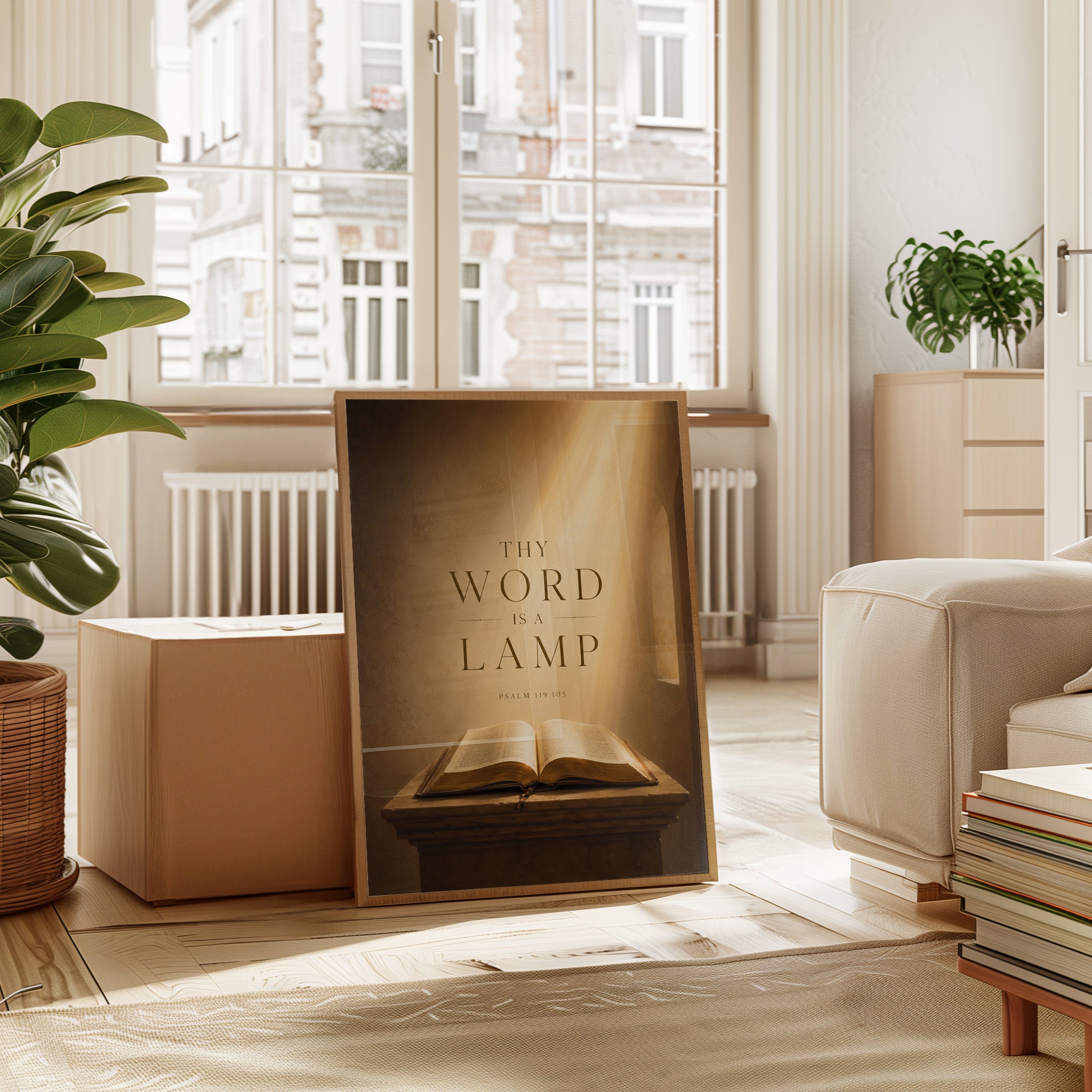 Scripture Wall Art – Psalm 119:105 Print - interior