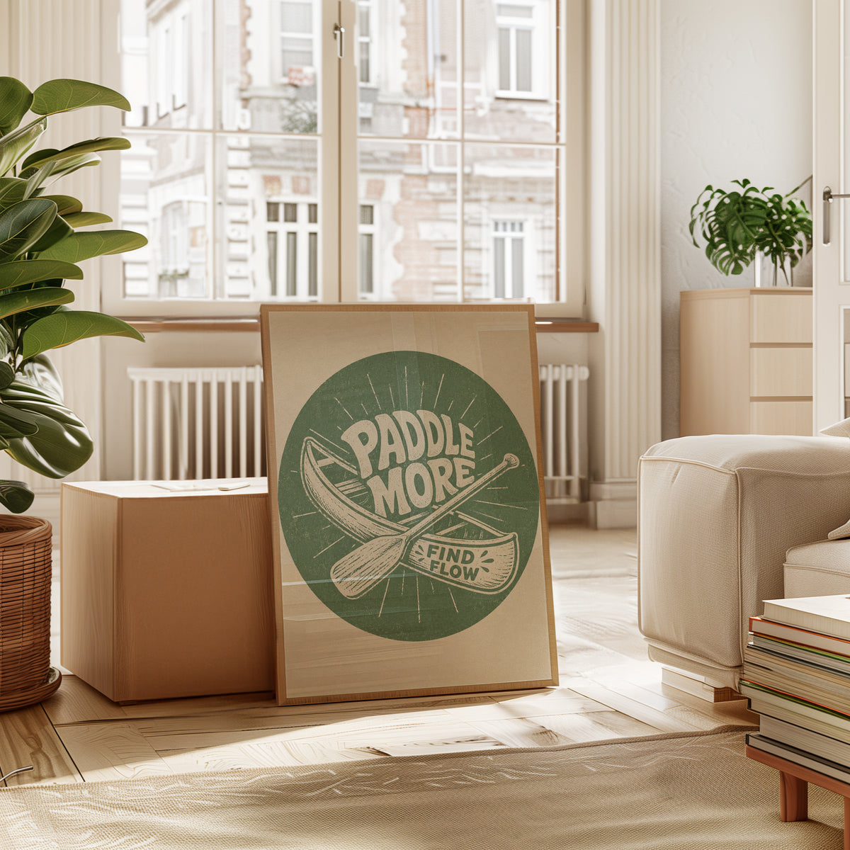 Outdoor Adventure Canoe Print - interior