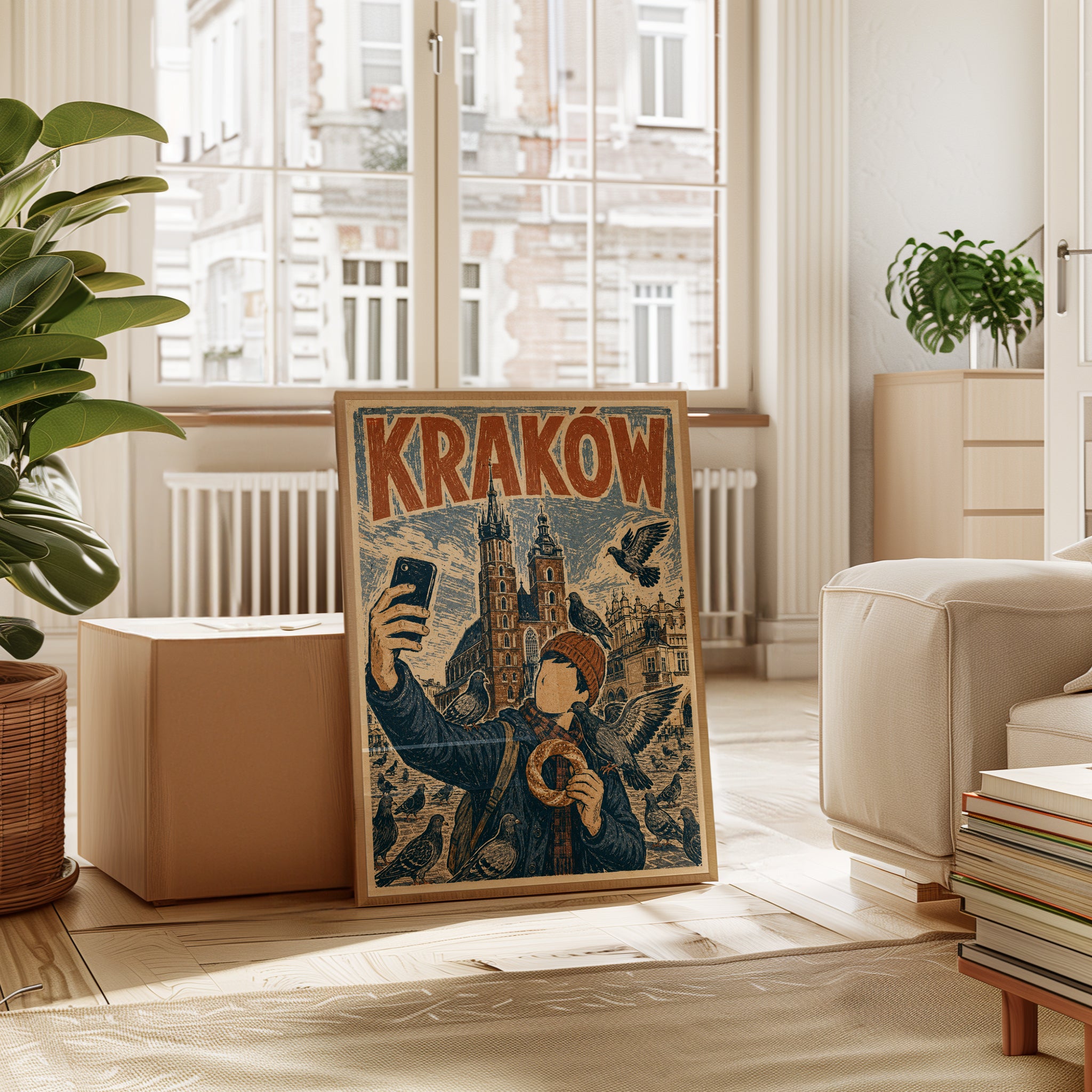 Krakow Travel Poster – Vintage Poland Print - interior