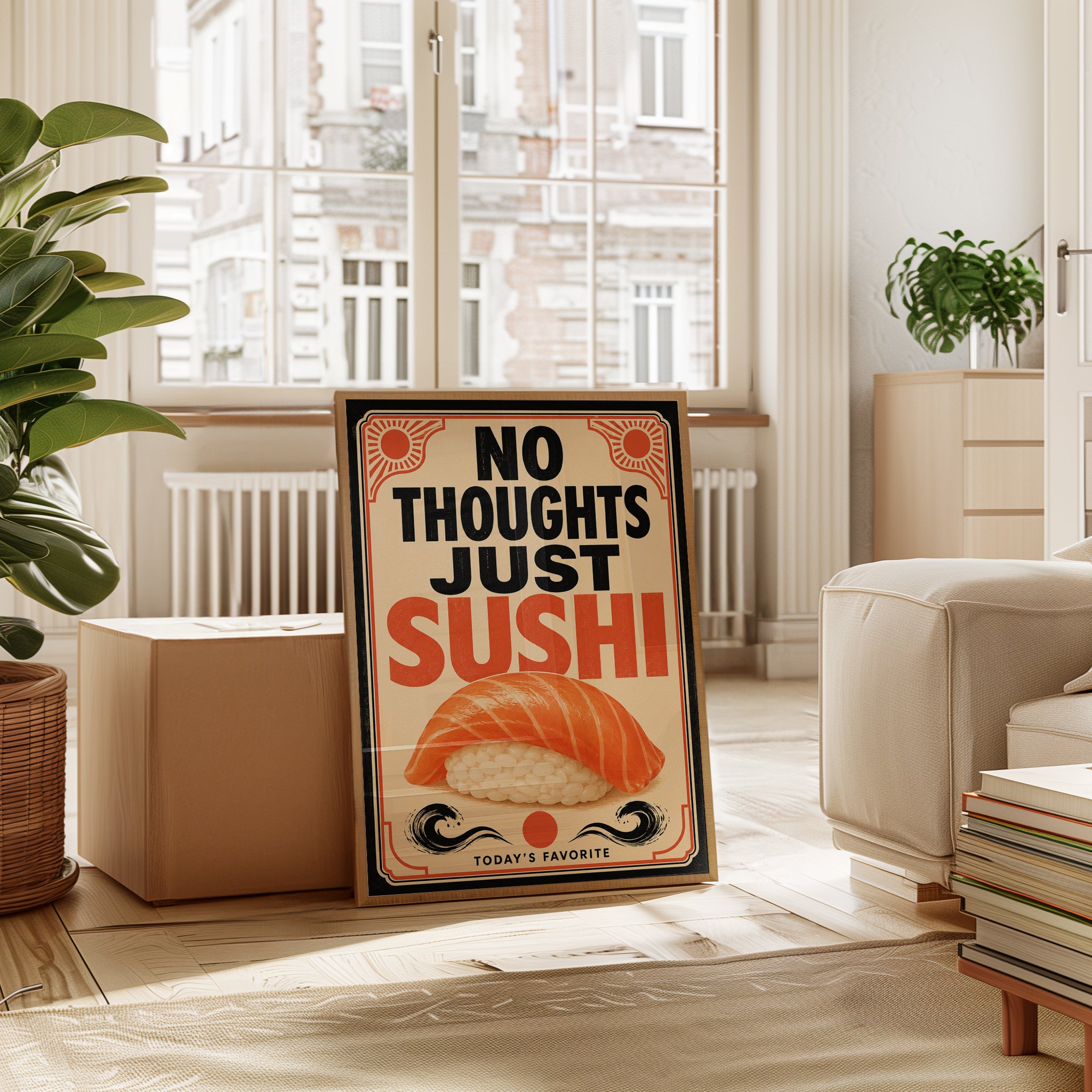 Sushi Kitchen Wall Art – Funny Food Quote Print - interior