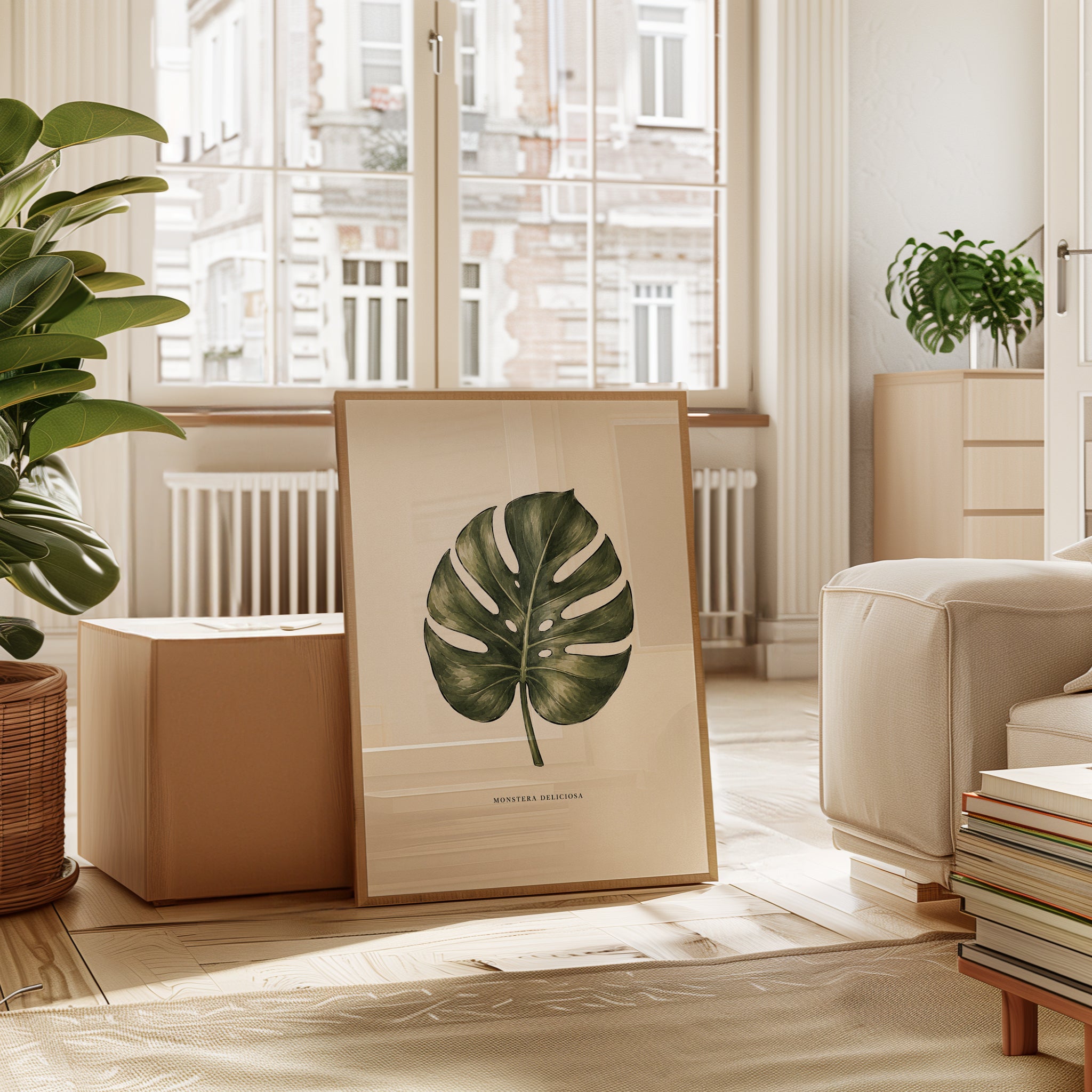 Monstera Leaf Wall Art – Botanical Print - interior