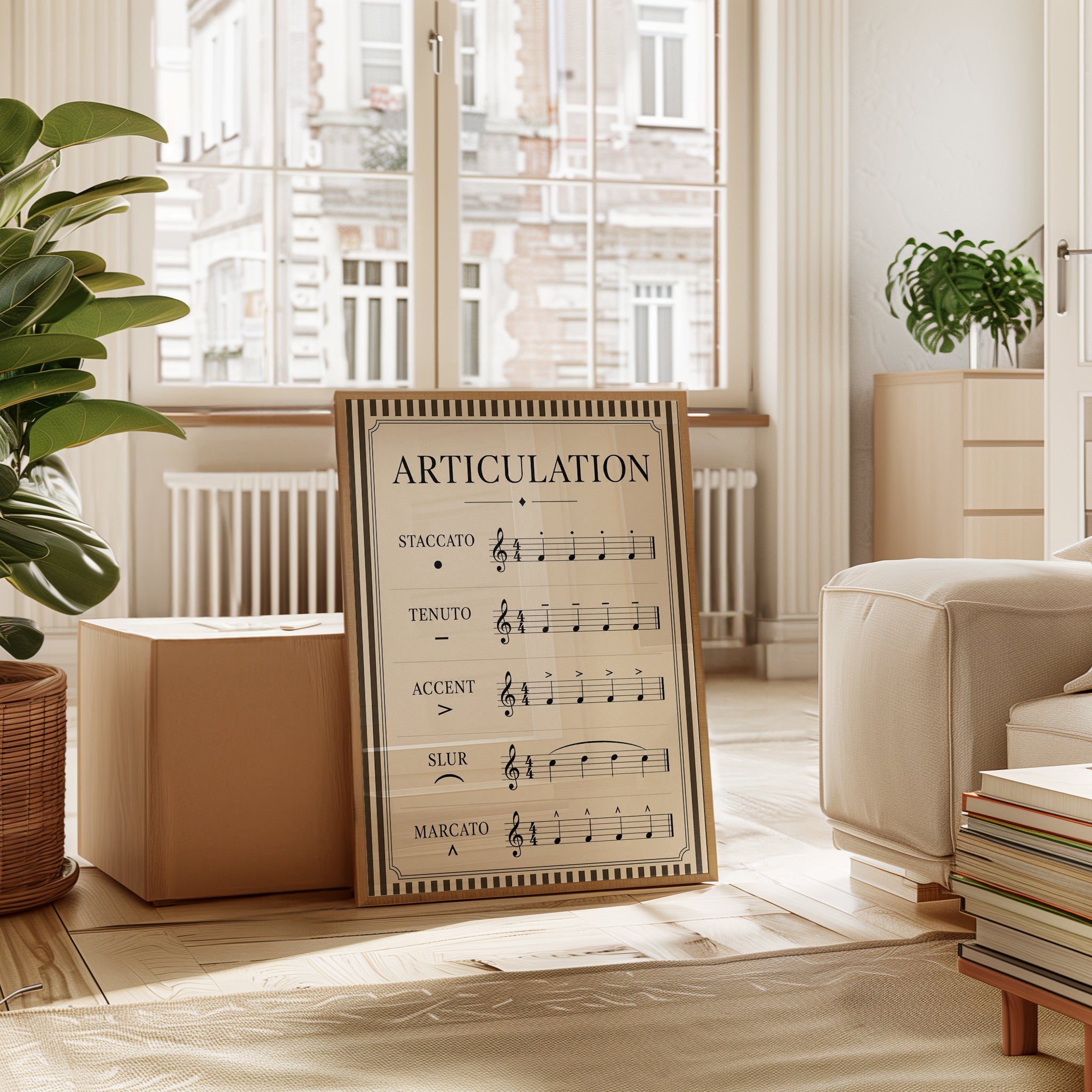 Music Notation Poster – Articulation Wall Art - interior