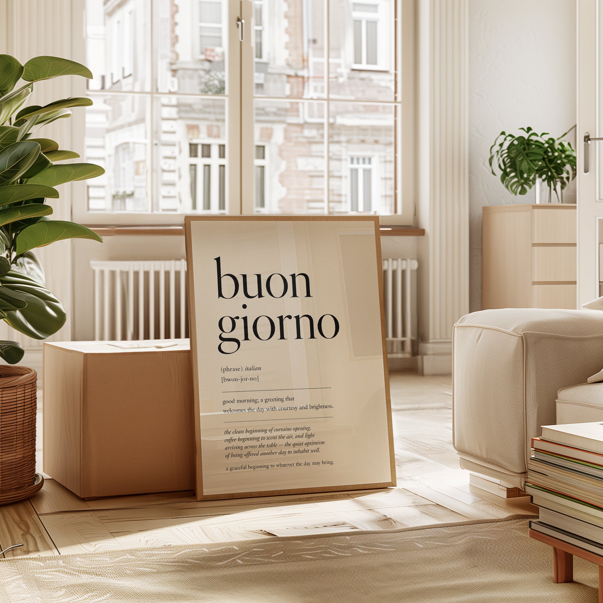 Buon Giorno Italian Print - interior