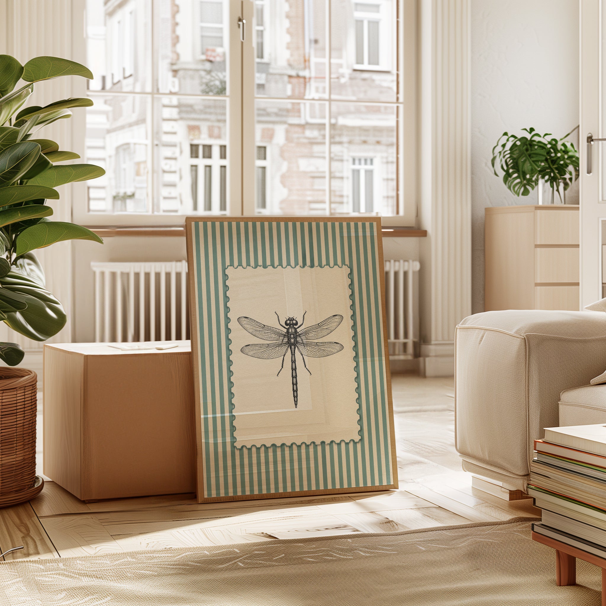 Vintage Dragonfly Print: Natural History Illustration Art - interior