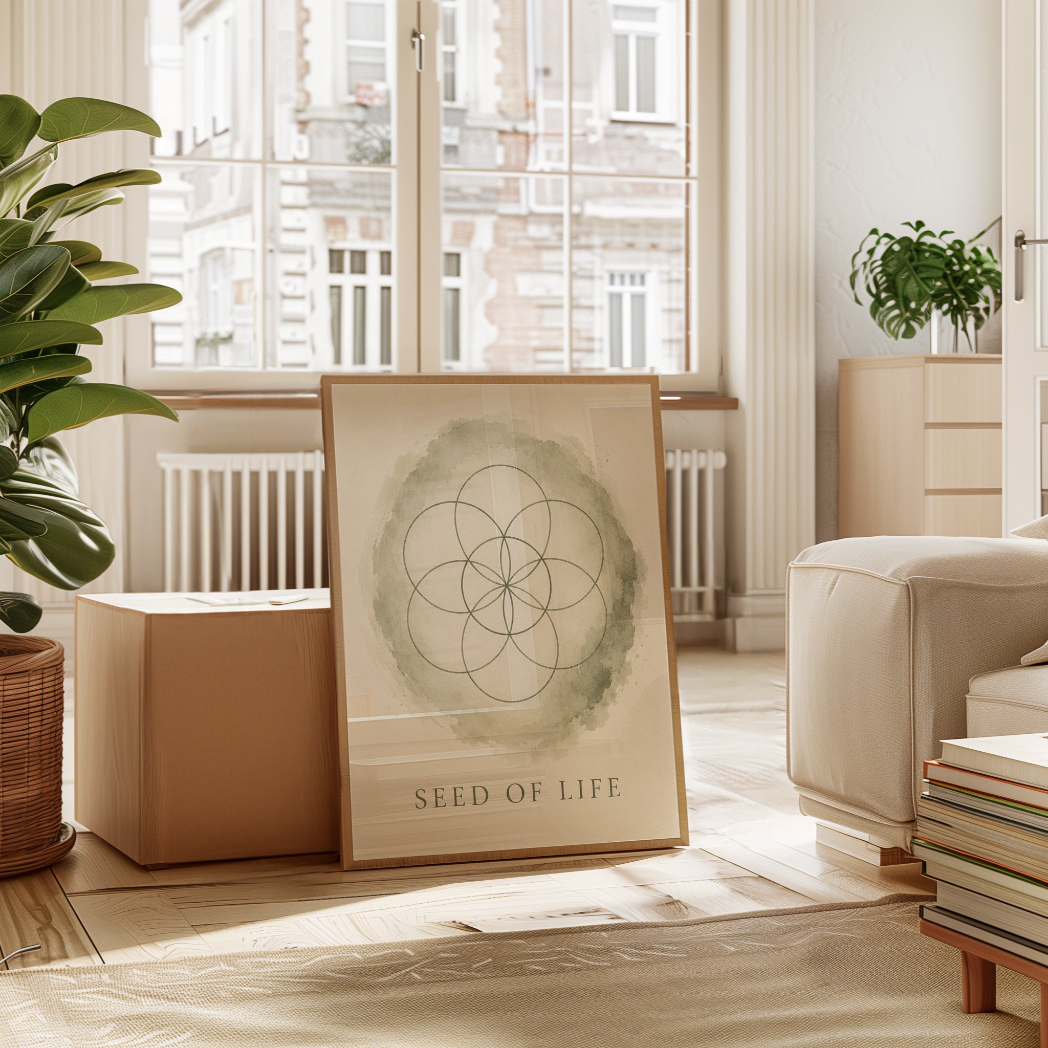 Sacred Geometry Print: Seed of Life Design - interior