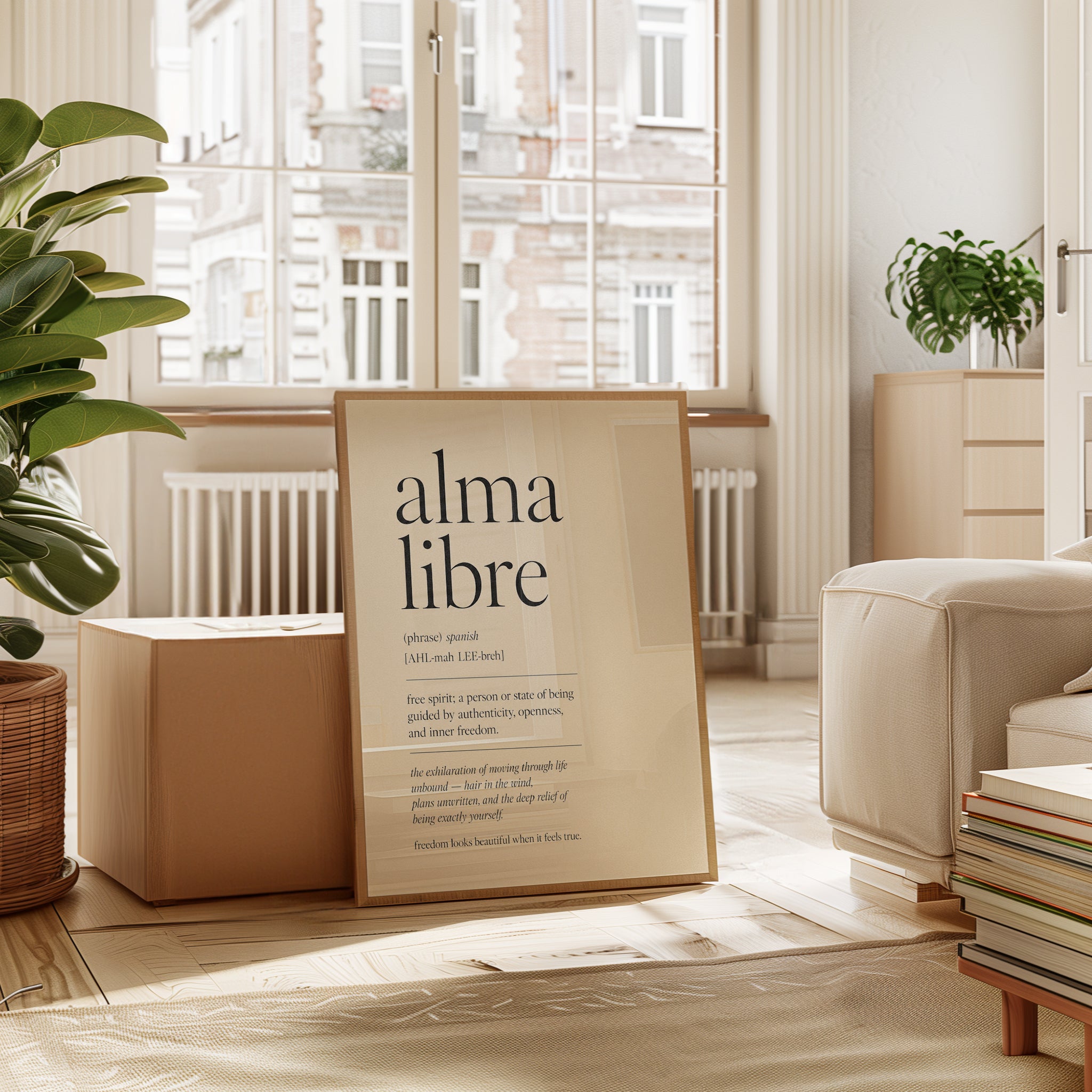 Spanish Definition Print: Alma Libre Typography - interior