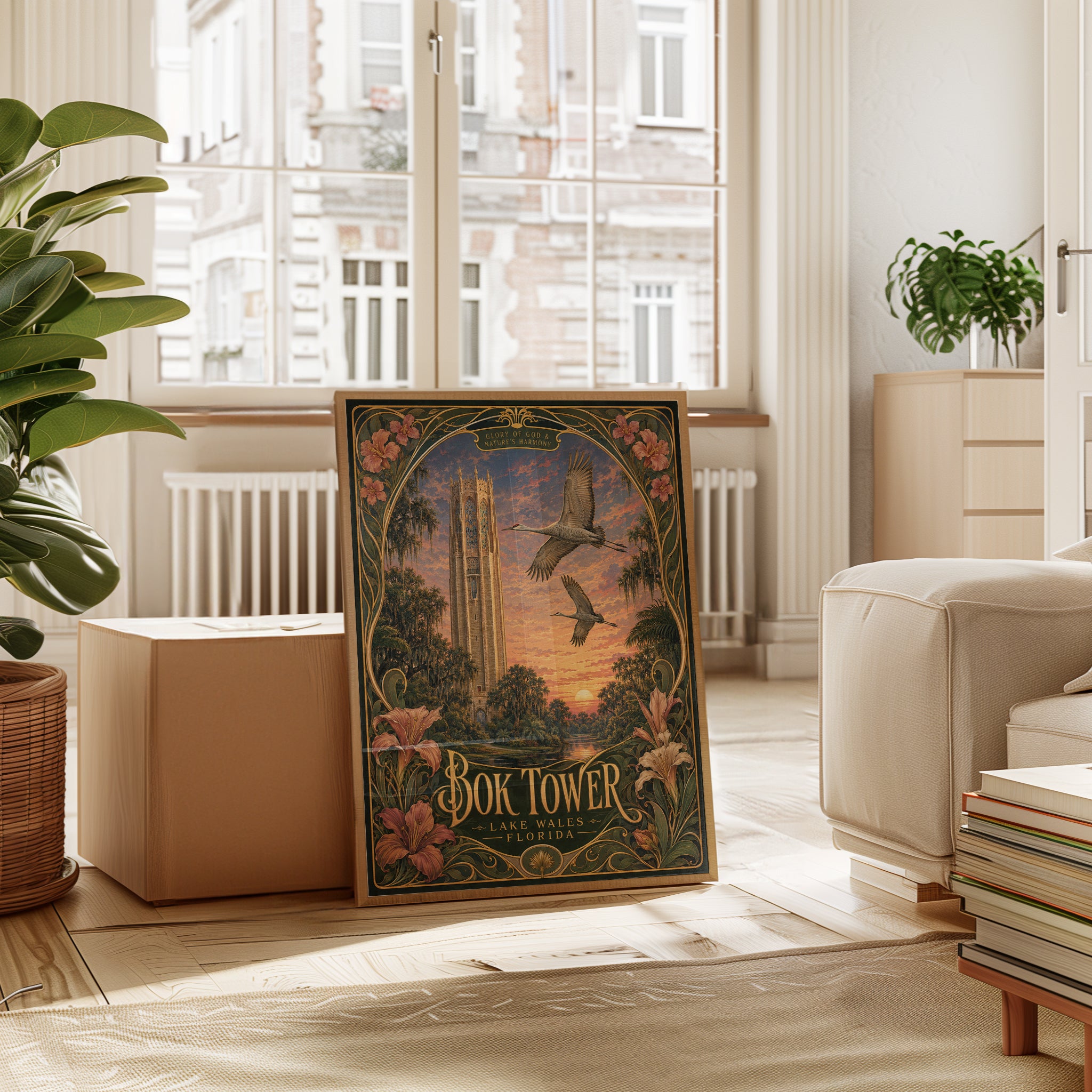 Florida Travel Poster – Bok Tower Print - interior