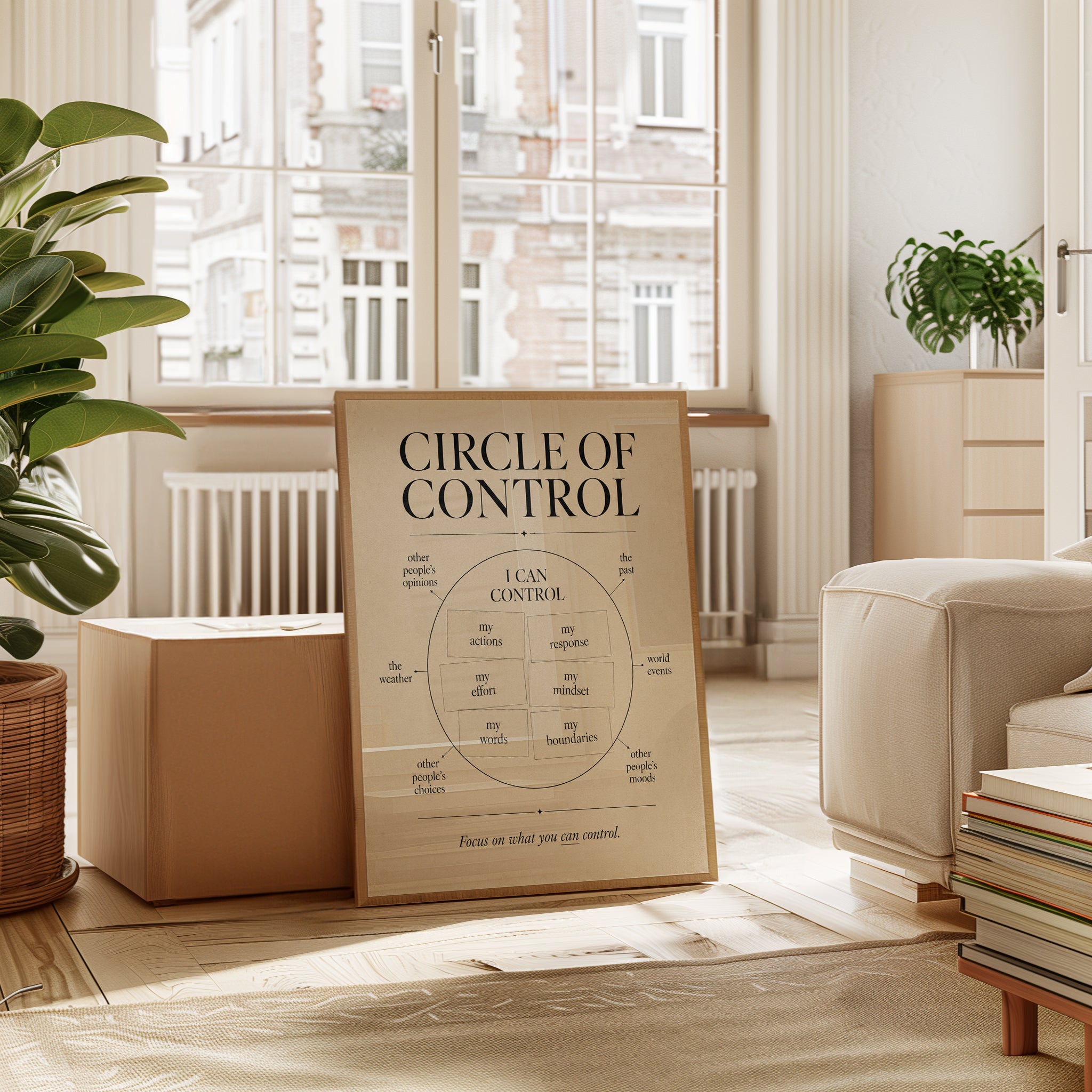 Circle of Control Poster – Mindfulness Wall Art - interior