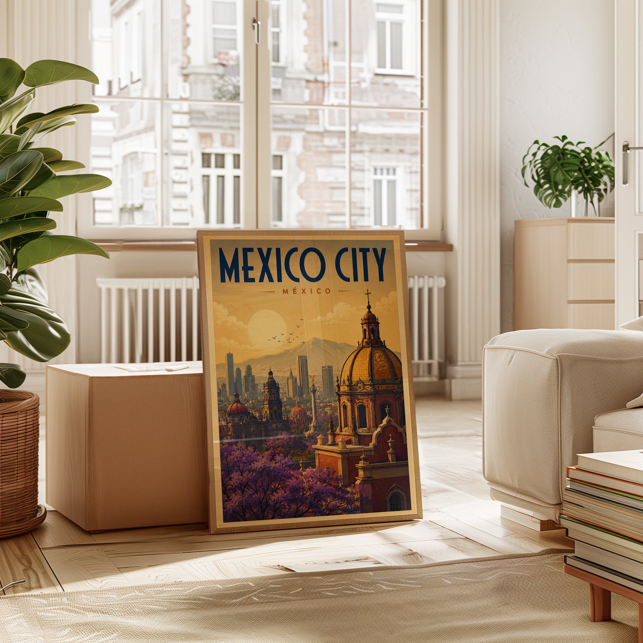Mexico City Poster – Vintage Travel Print - interior