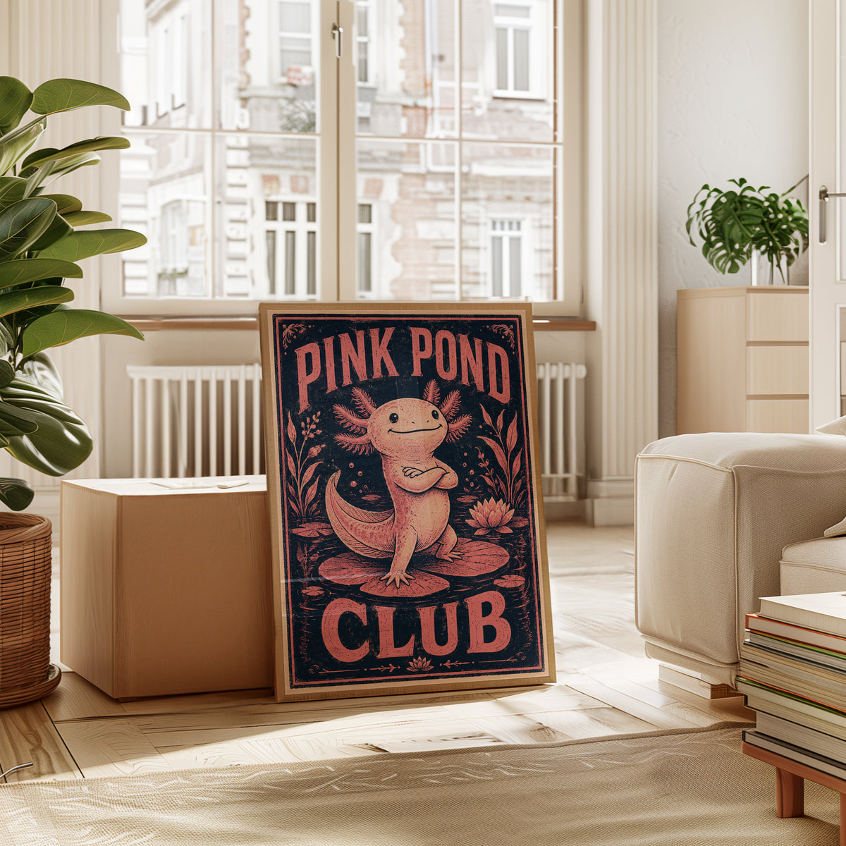 Axolotl Vintage Poster - interior
