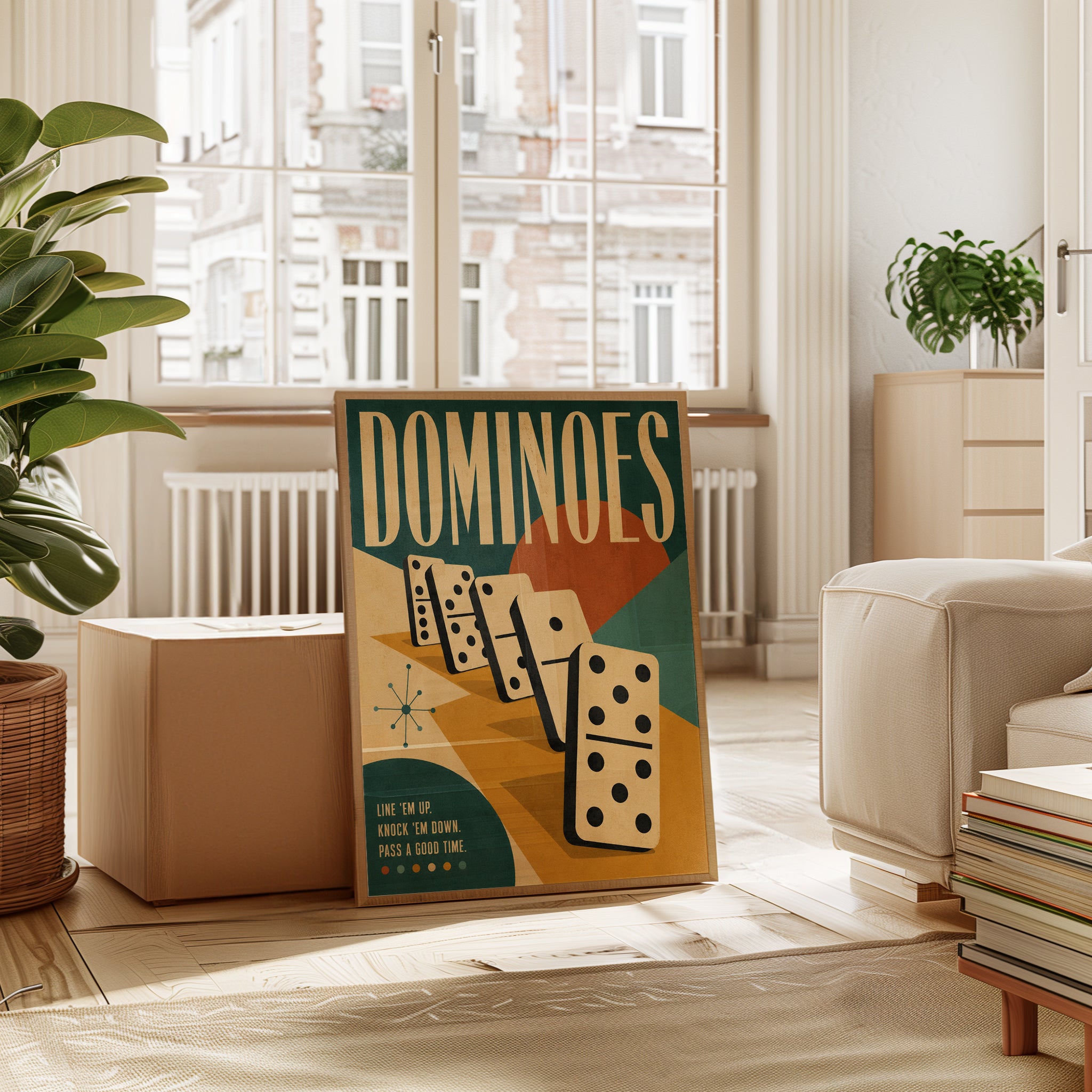 Vintage Dominoes Poster - interior