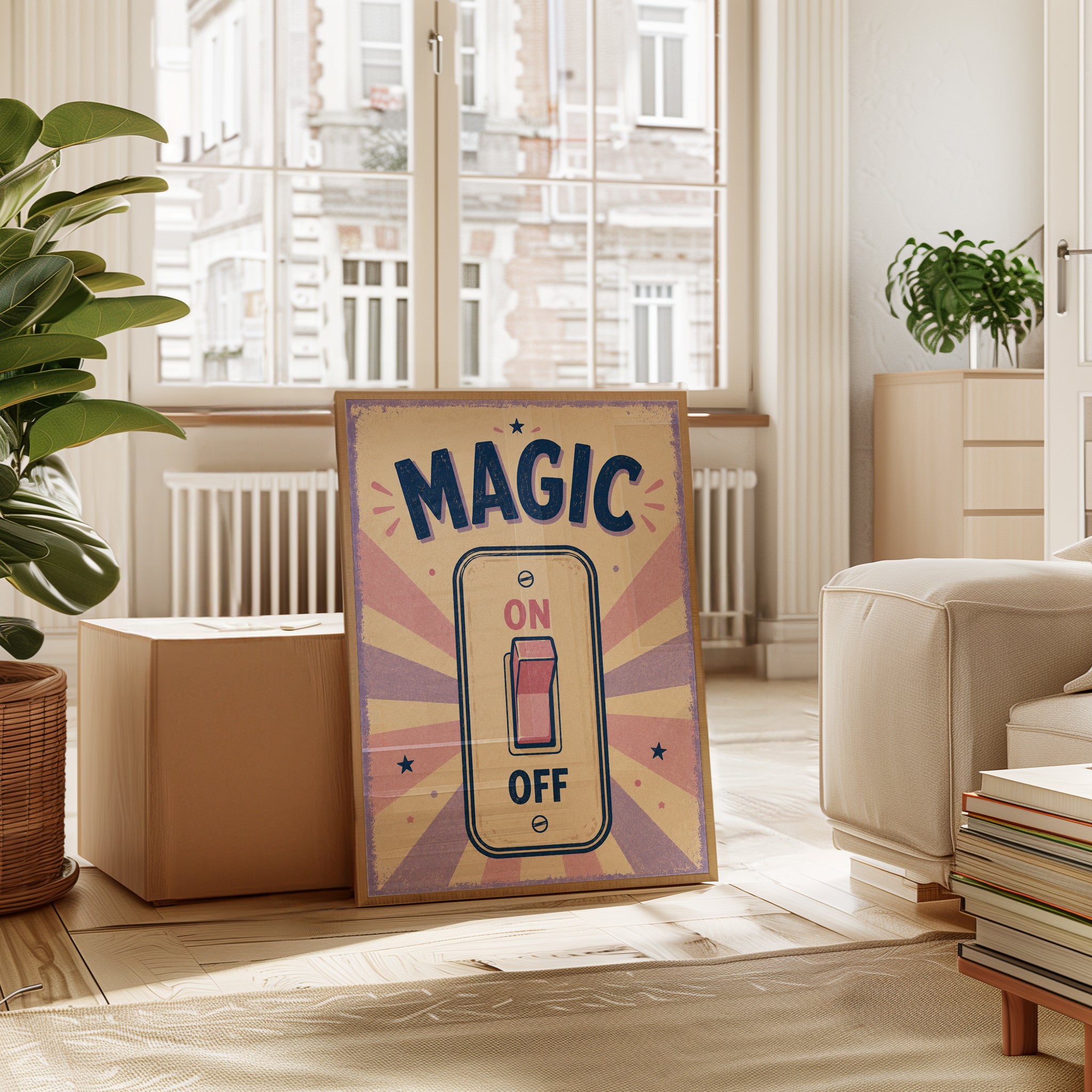 Retro Wall Art – Magic Switch Print - interior