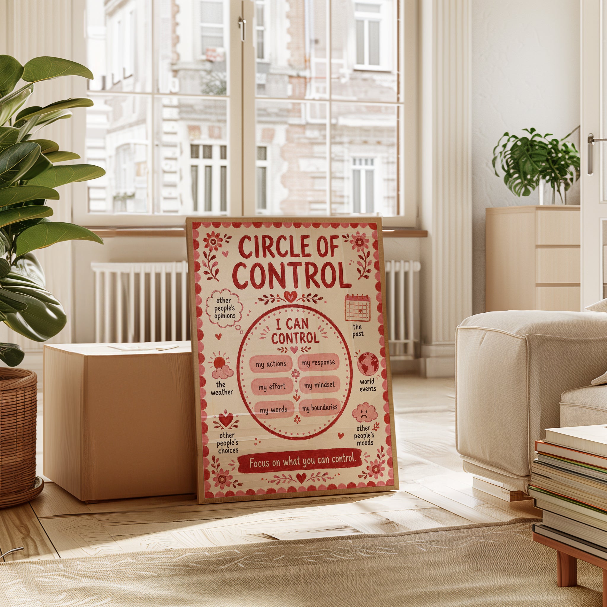 Circle of Control Poster – Mindfulness Wall Art - interior