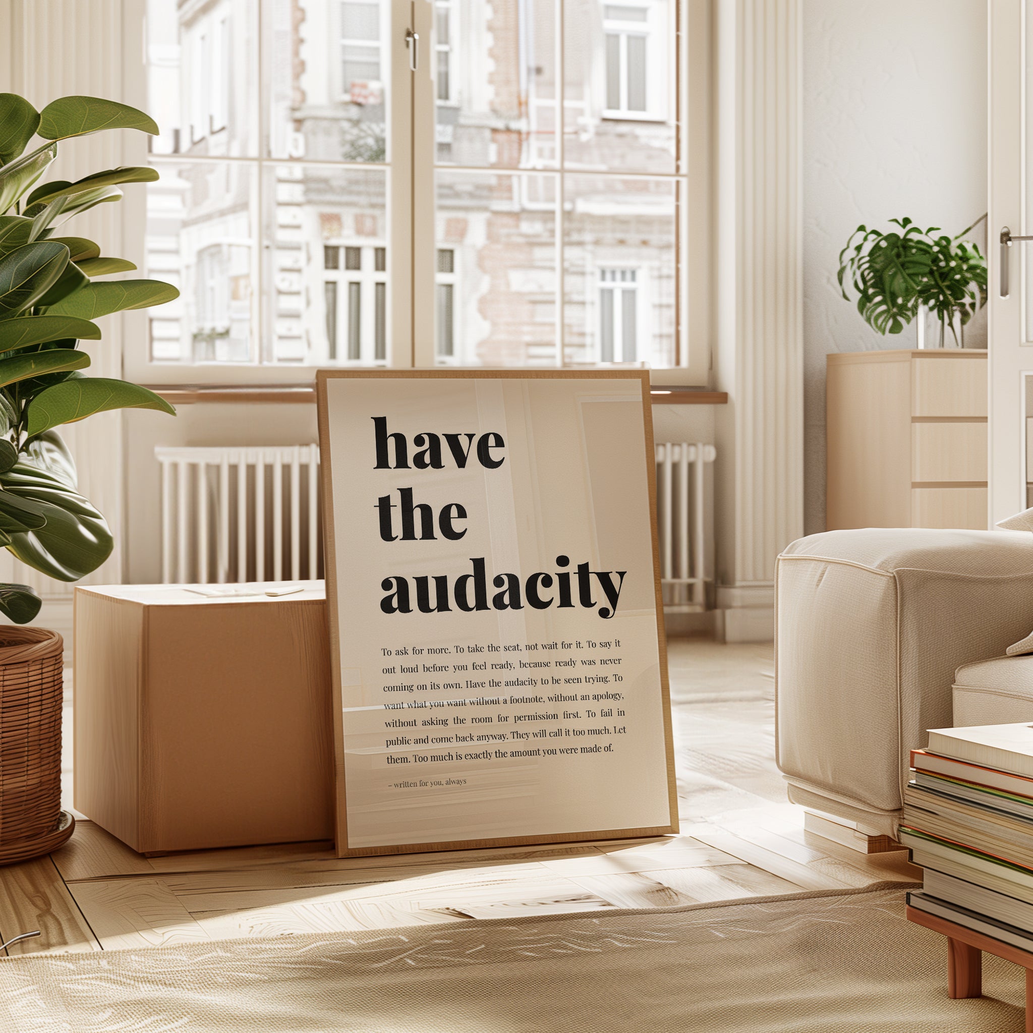 Motivational Quote Print - interior