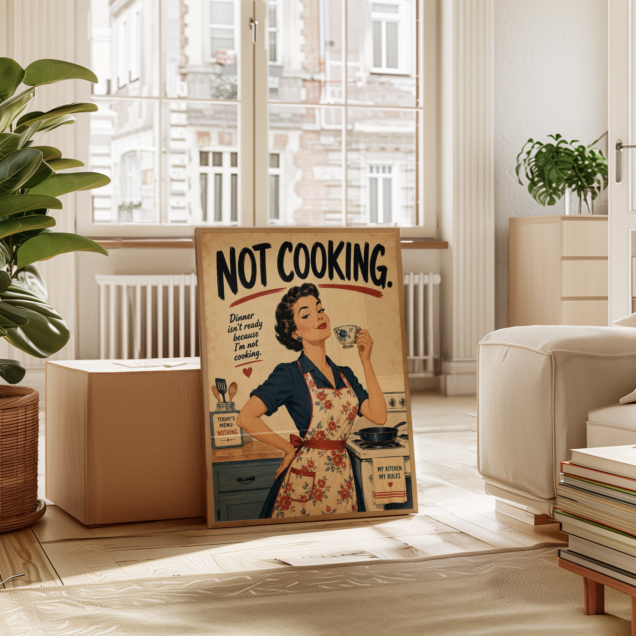 Retro Kitchen Wall Art – Funny Kitchen Print - interior