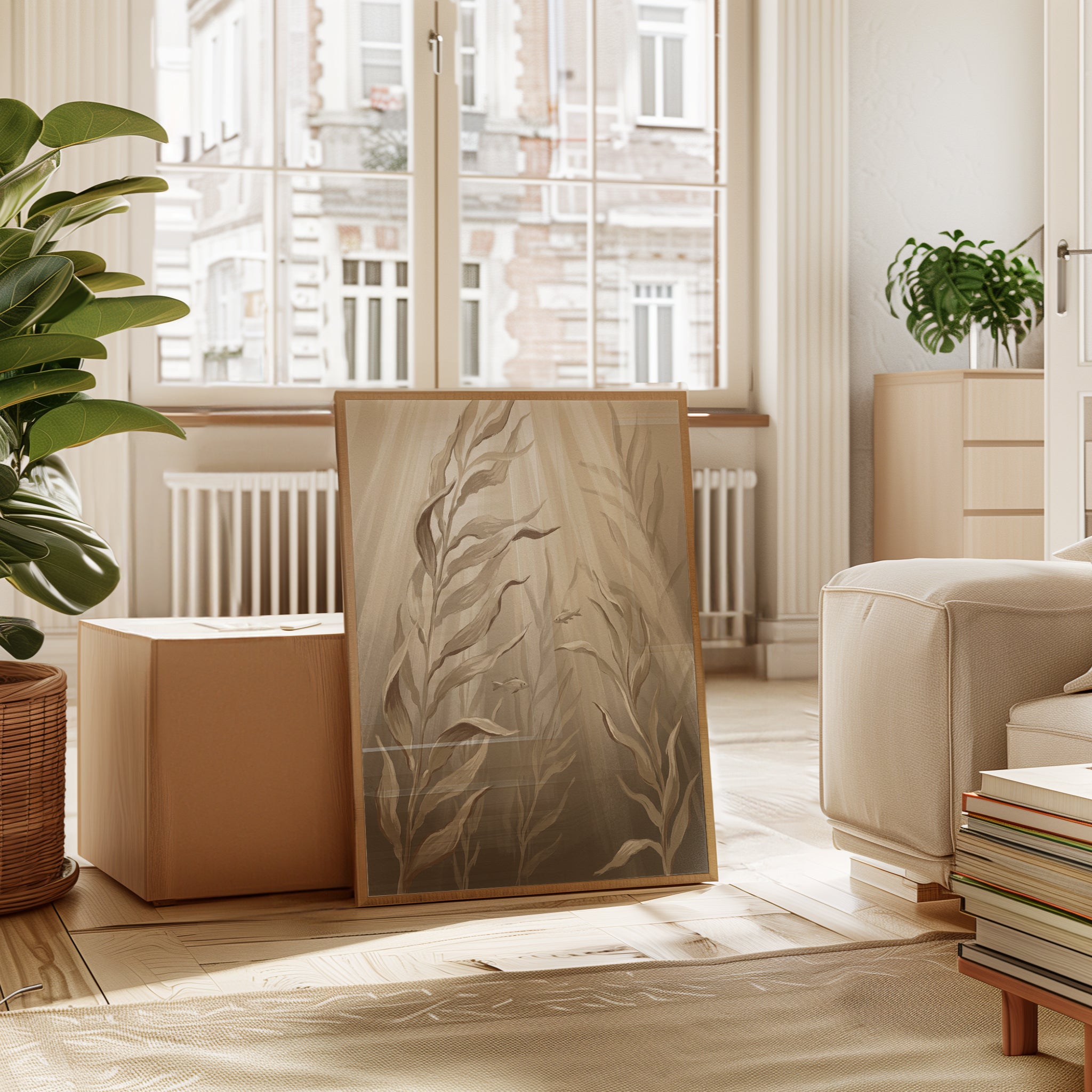 Underwater Kelp Art Print — Serene Botanical Illustration - interior