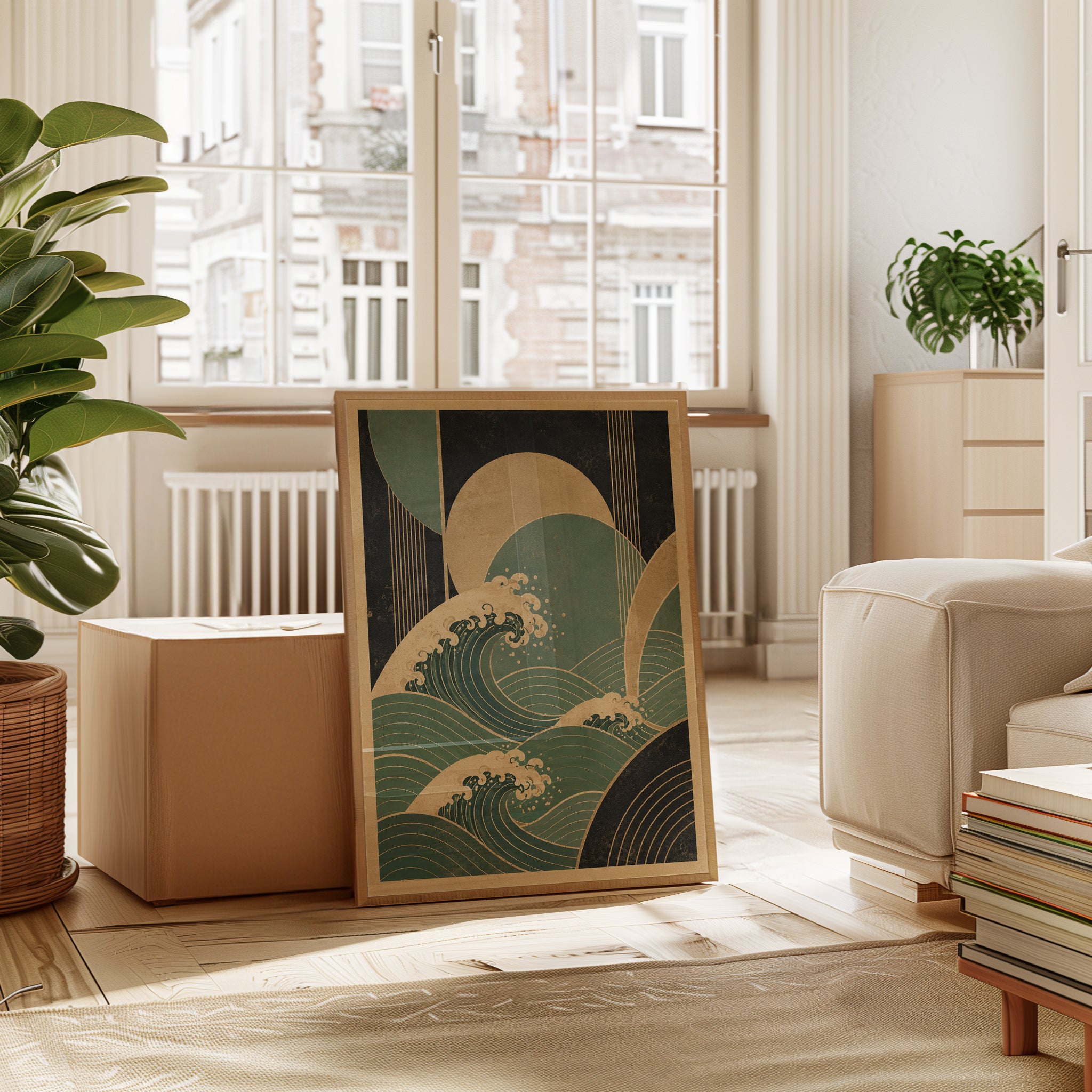 Vintage Japanese Wave Wall Art - interior