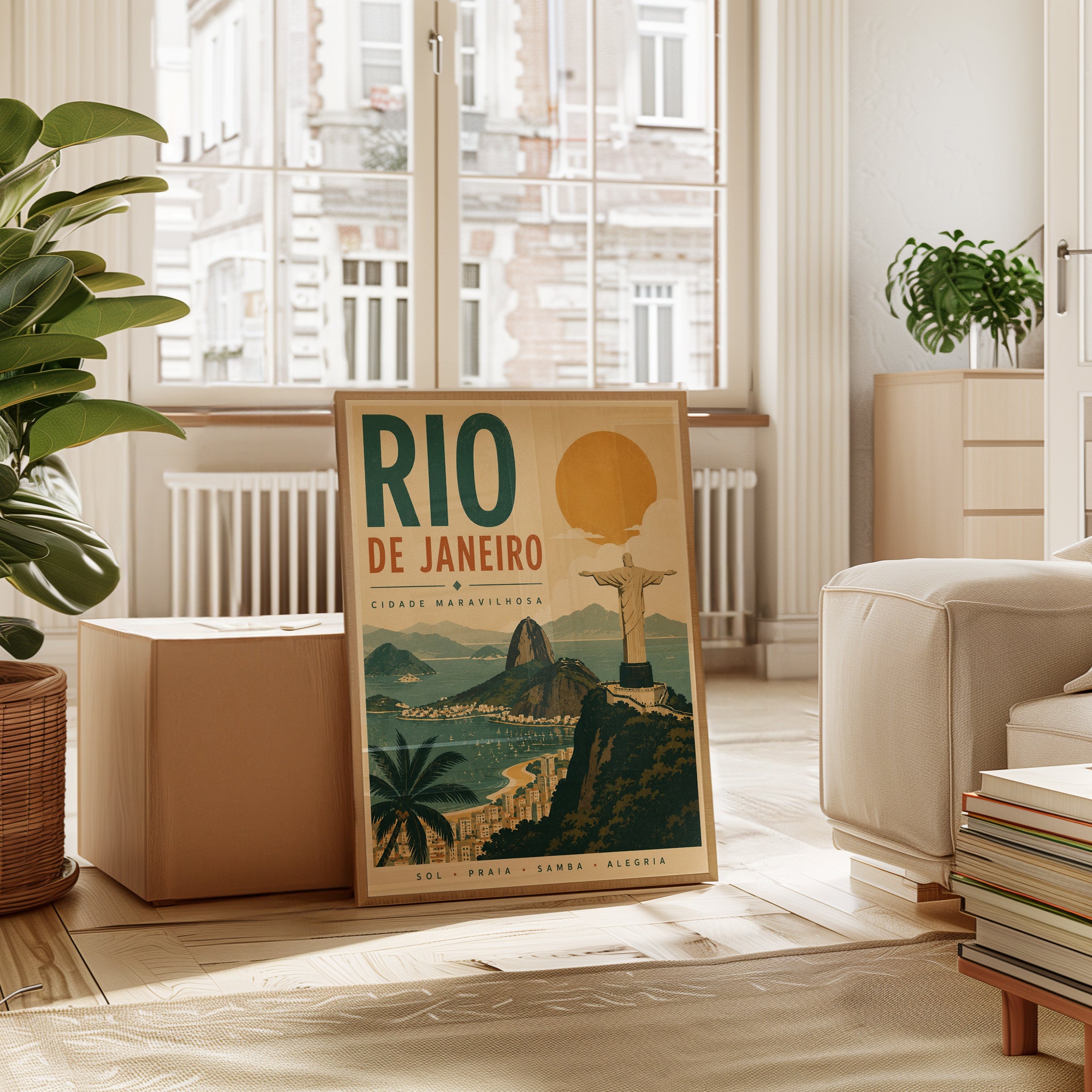 Rio de Janeiro Poster – Vintage Travel Print - interior