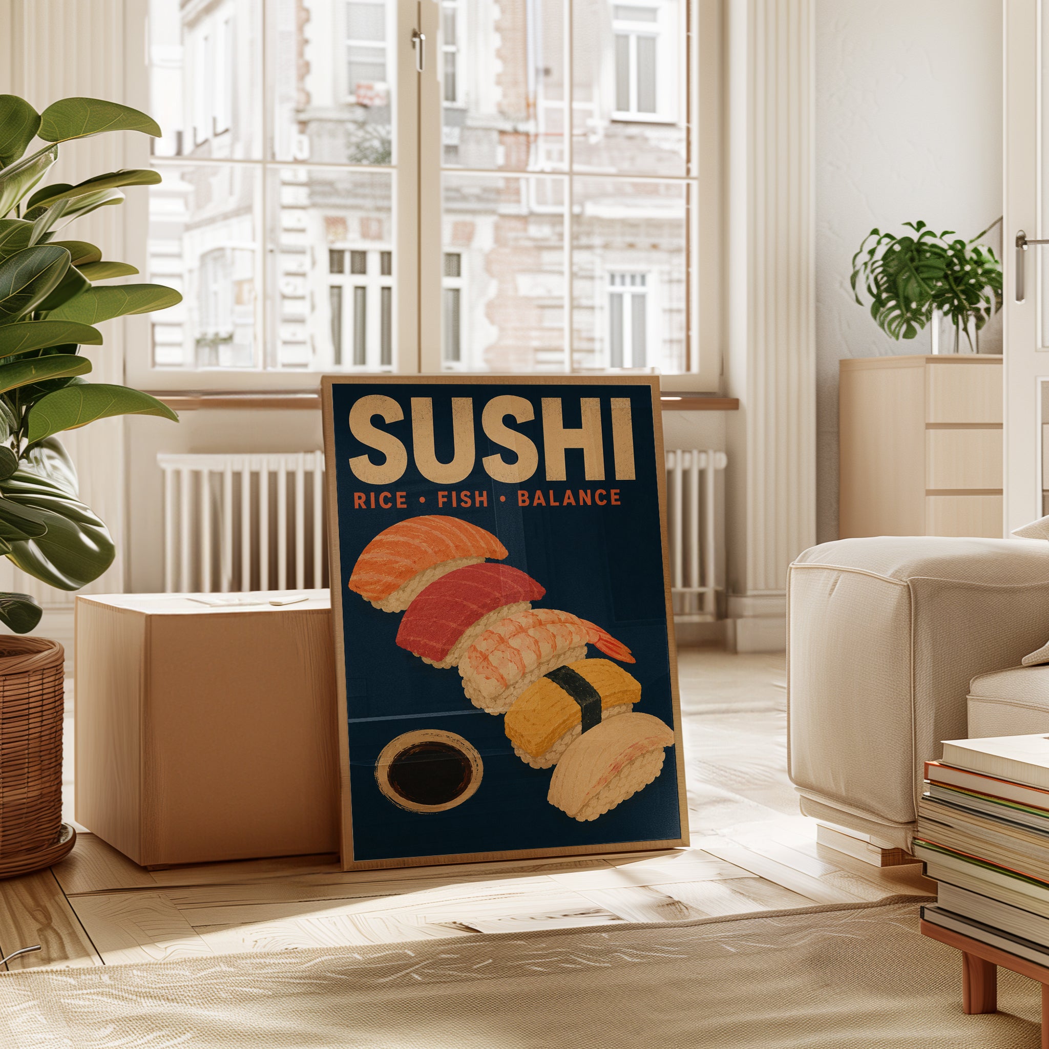 Sushi Kitchen Wall Art – Japanese Food Print - interior