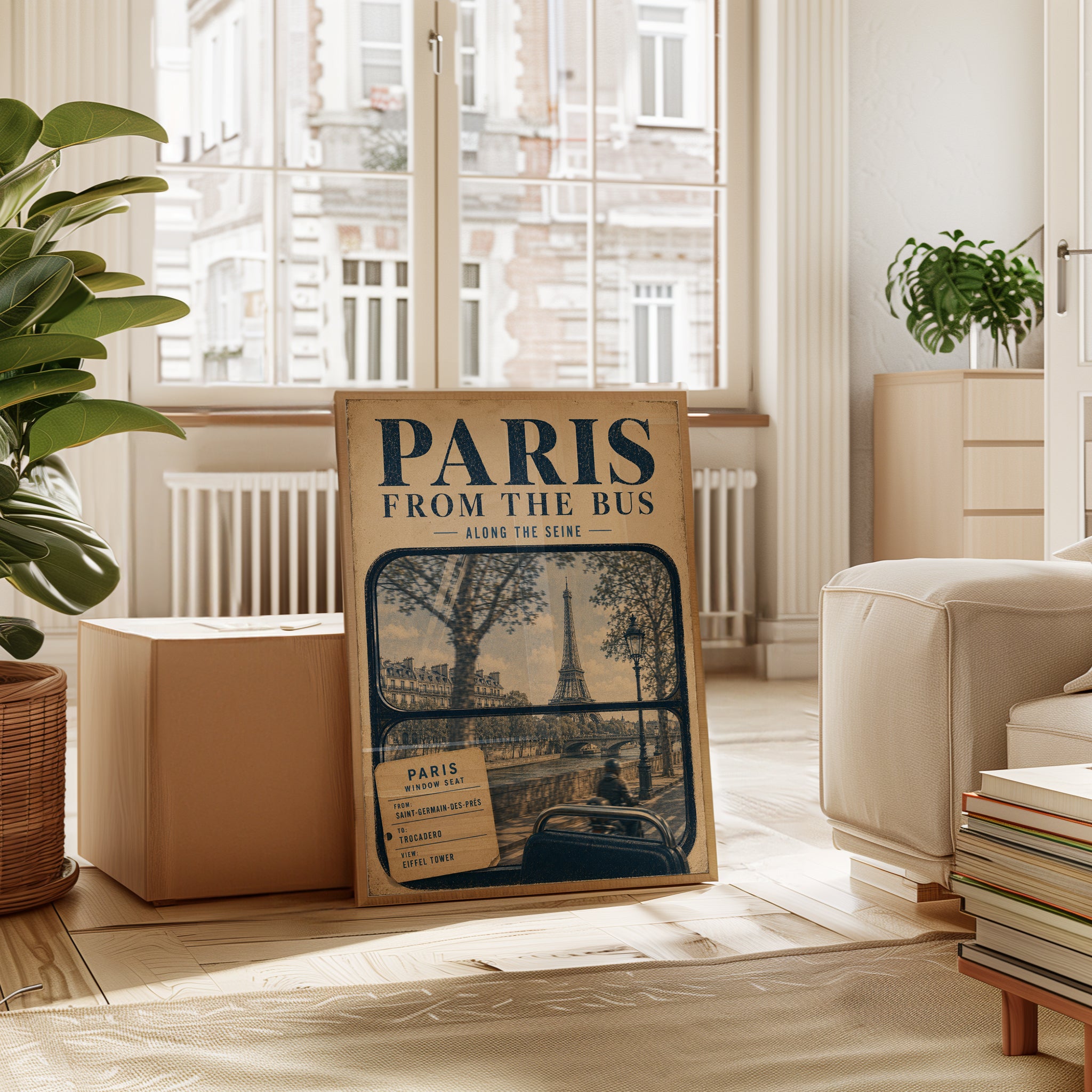Paris Travel Poster – Vintage Paris Print - interior