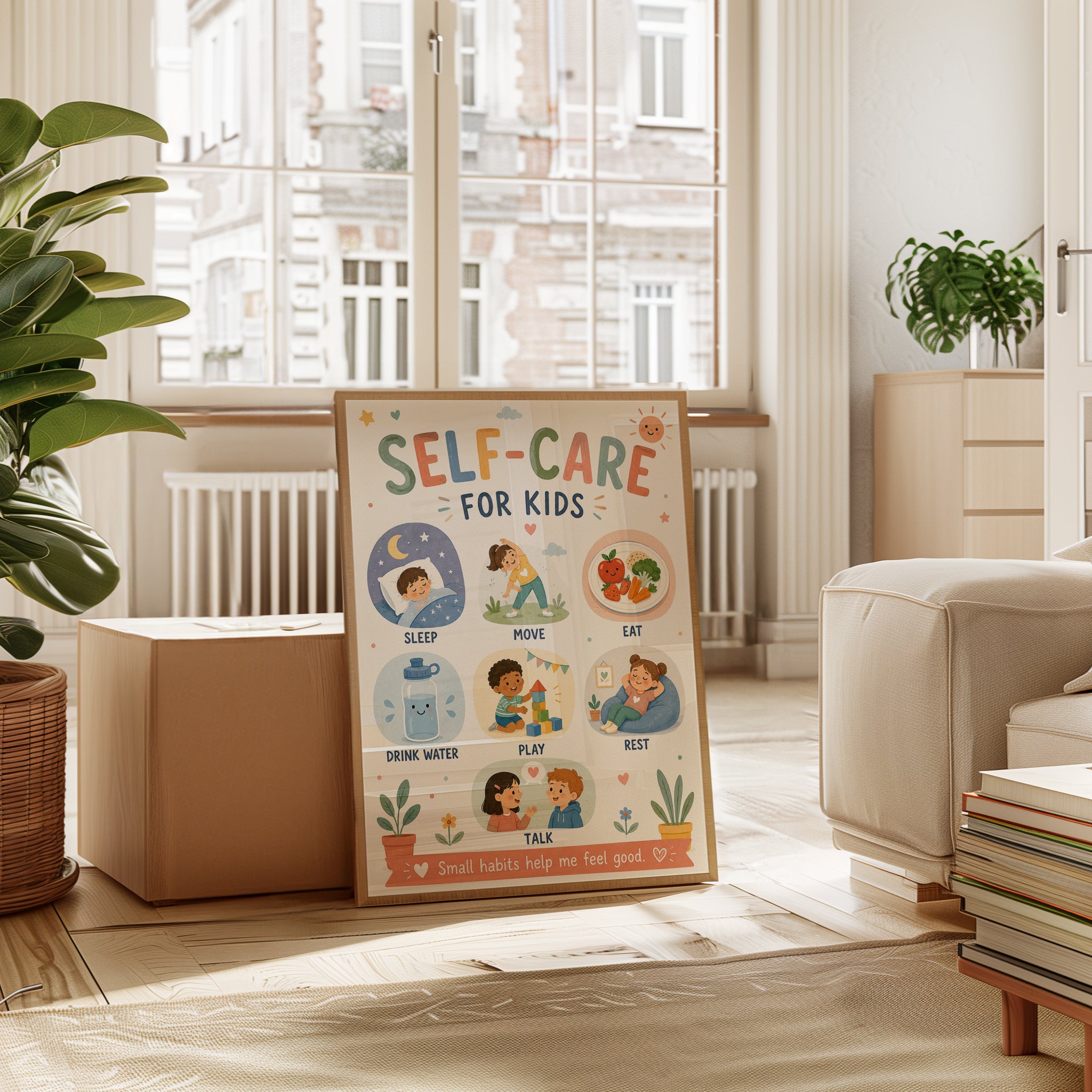 Self Care Poster For Kids – Nursery Wall Art - interior