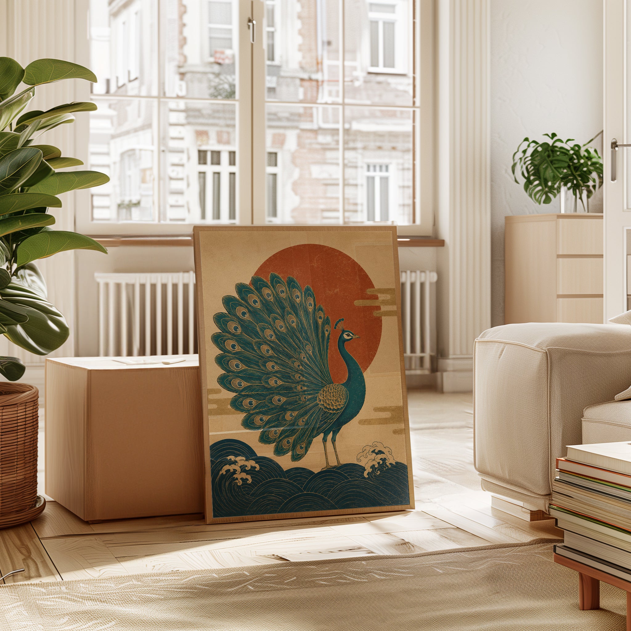 Japanese Peacock Print - interior