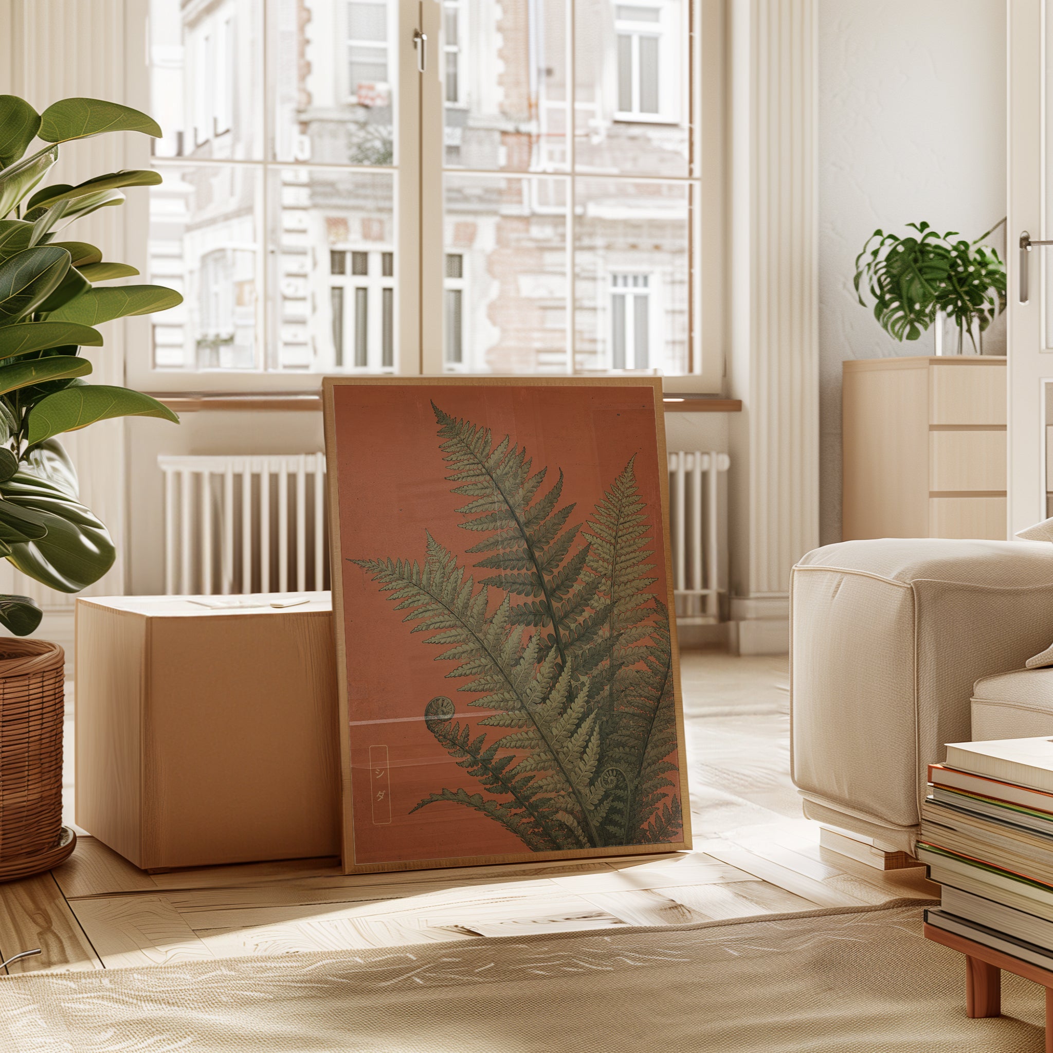 Botanical Fern Print — Vintage Japanese Illustration - interior