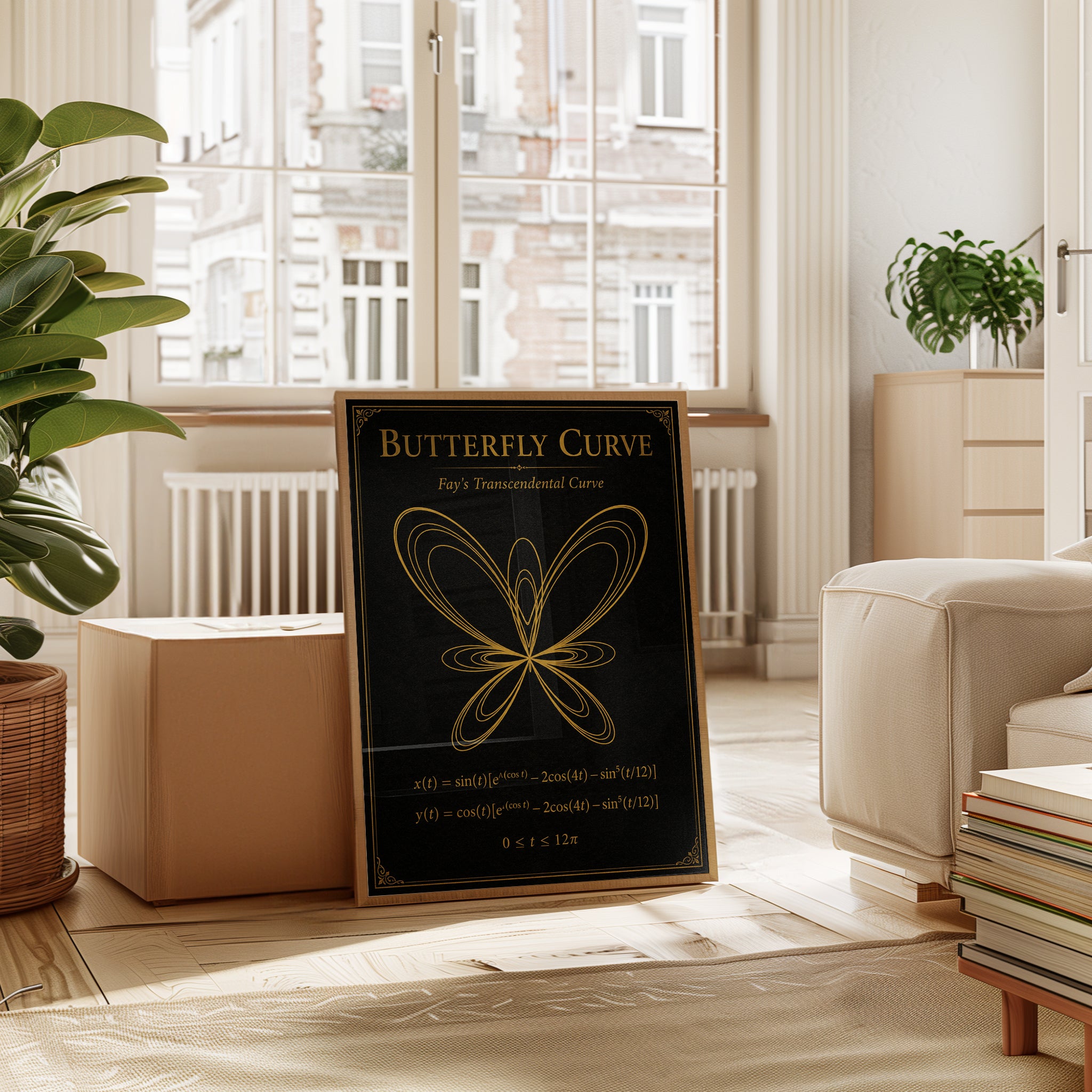 Butterfly Curve Poster – Math Wall Art - interior