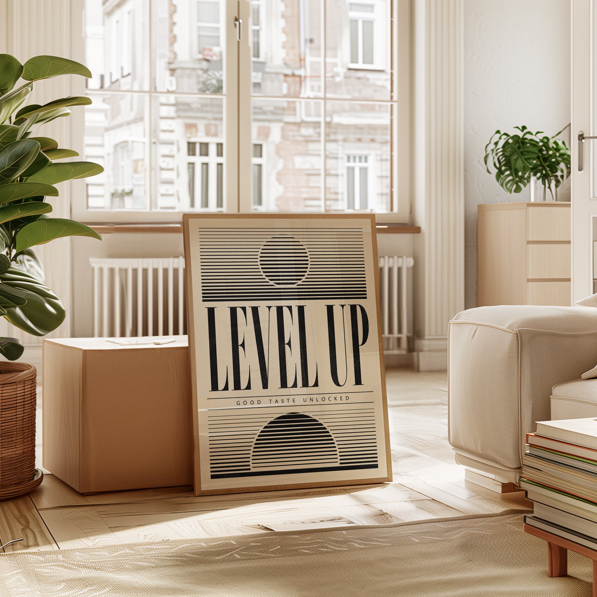 Level Up Wall Art – Typography Print - interior