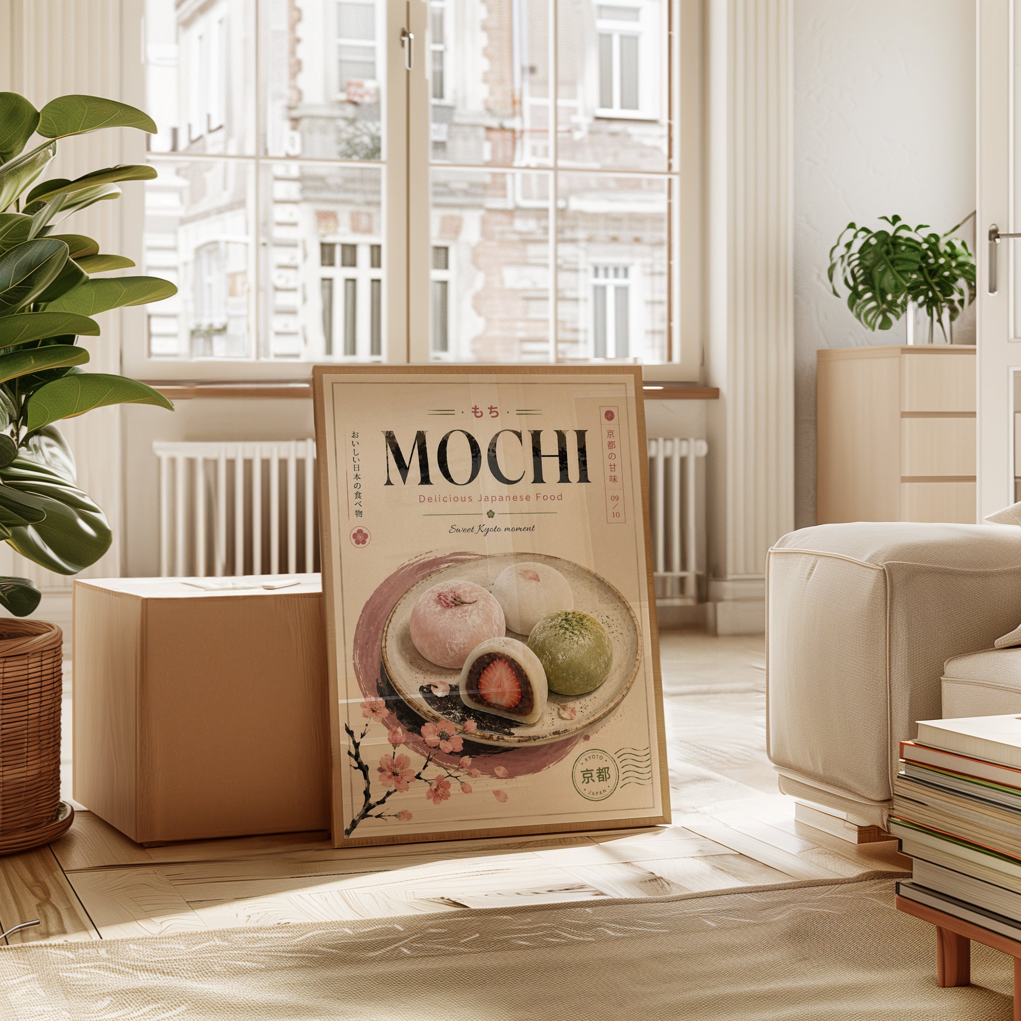 Vintage Mochi Art Print: Kyoto Sweets - interior