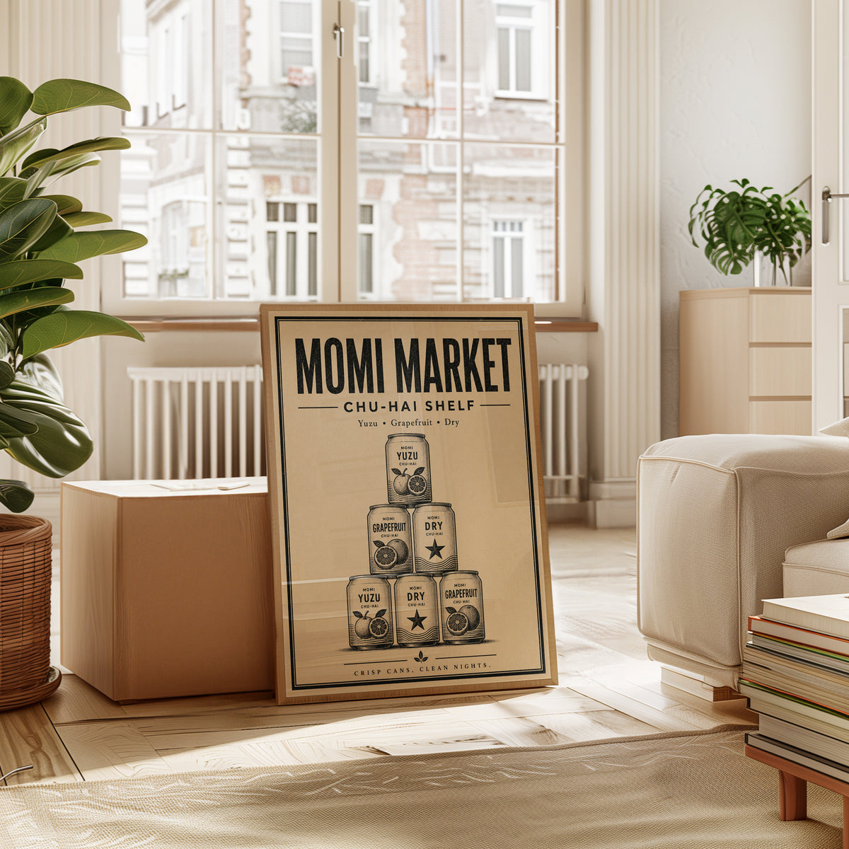 Japanese Chu-Hai Poster: Mid-Century Market Ad - interior