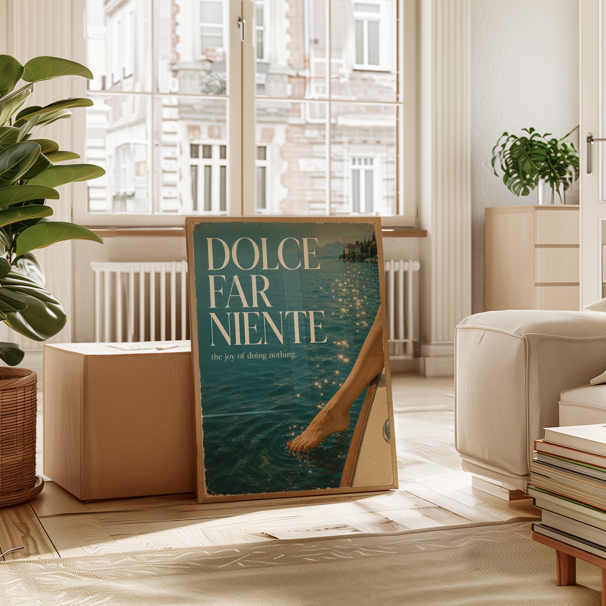Italian Summer Wall Art – Lake Print - interior