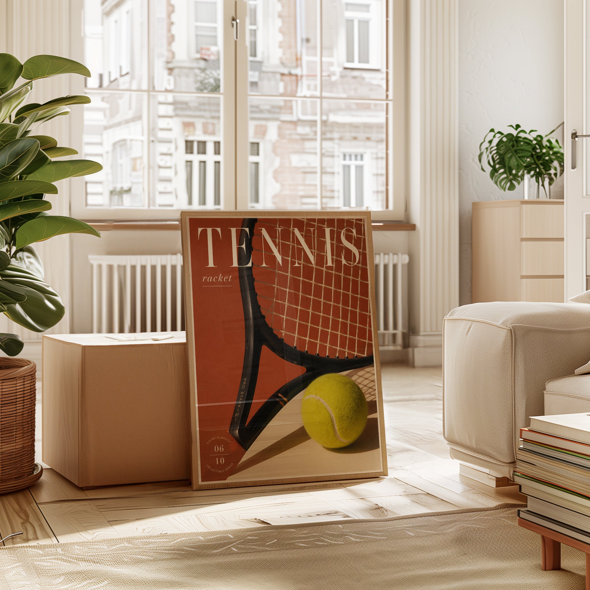 Retro Tennis Poster Print - interior