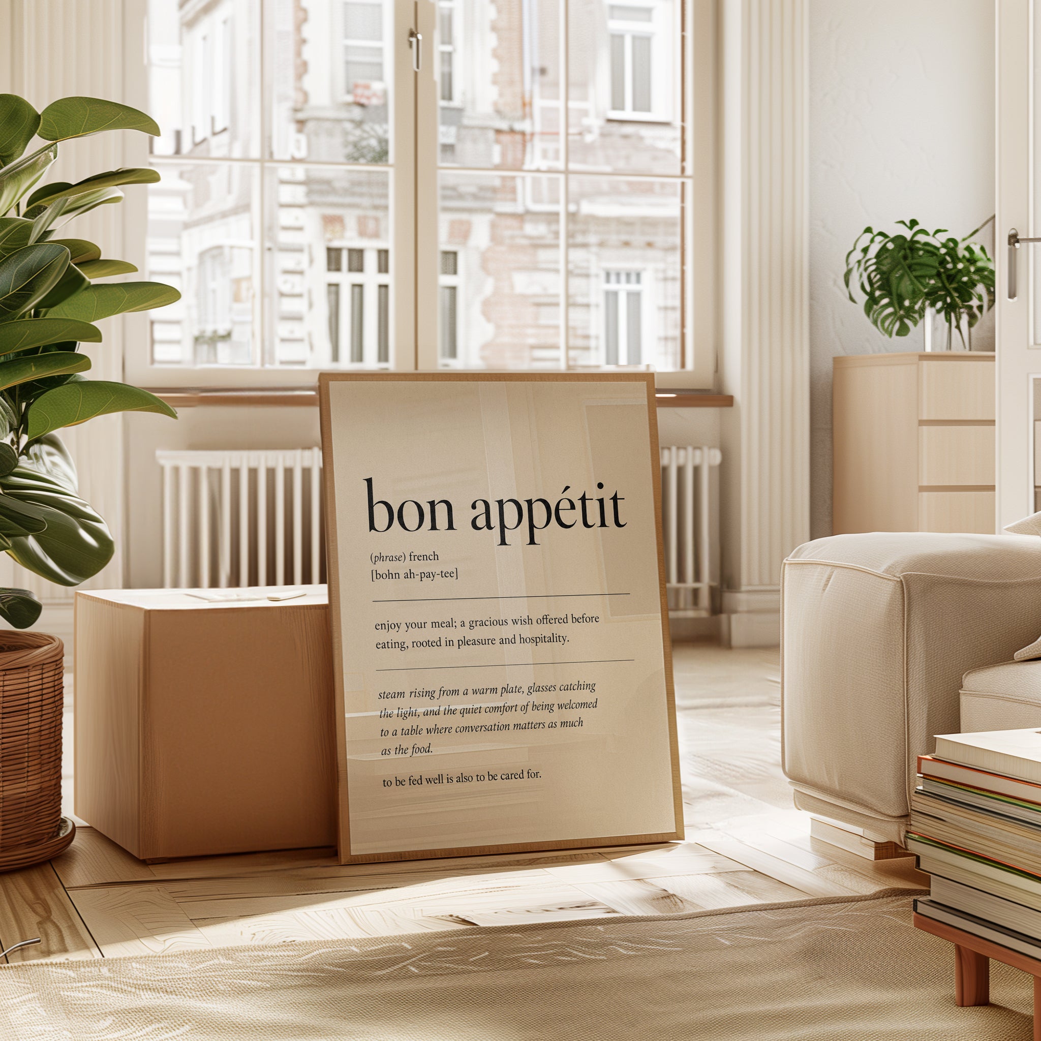 French Kitchen Wall Art: Bon Appétit Typography - interior