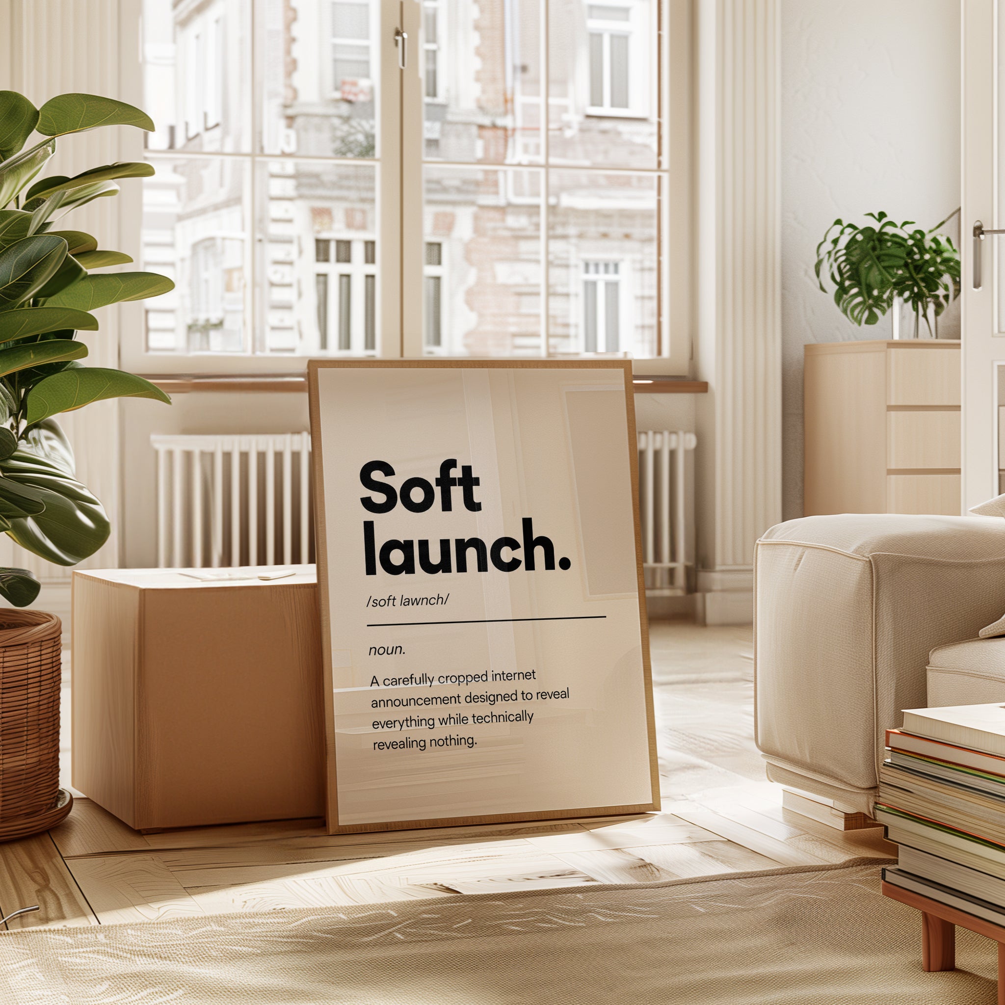 Funny Soft Launch Print - interior