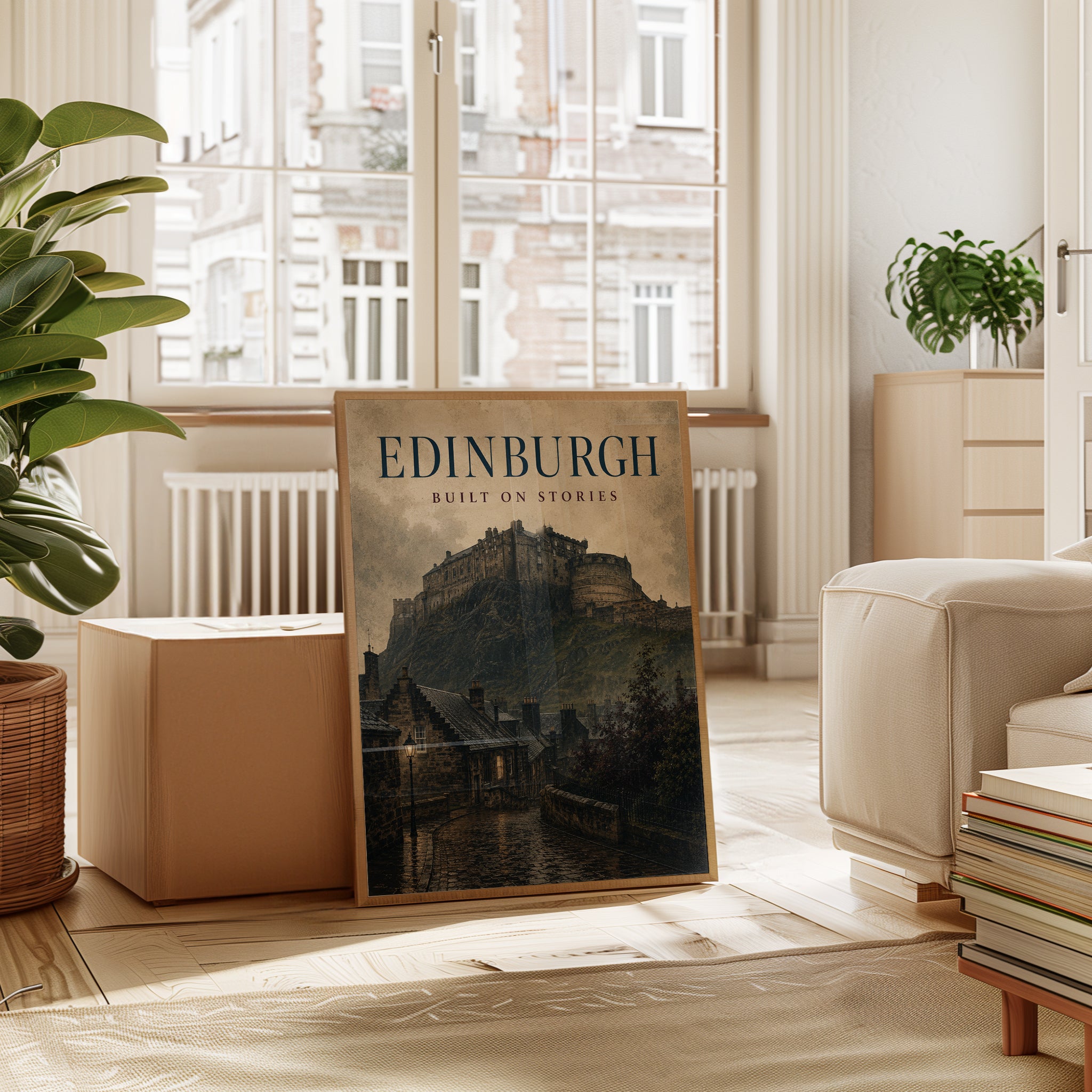 Edinburgh Castle Poster – Scotland Travel Print - interior