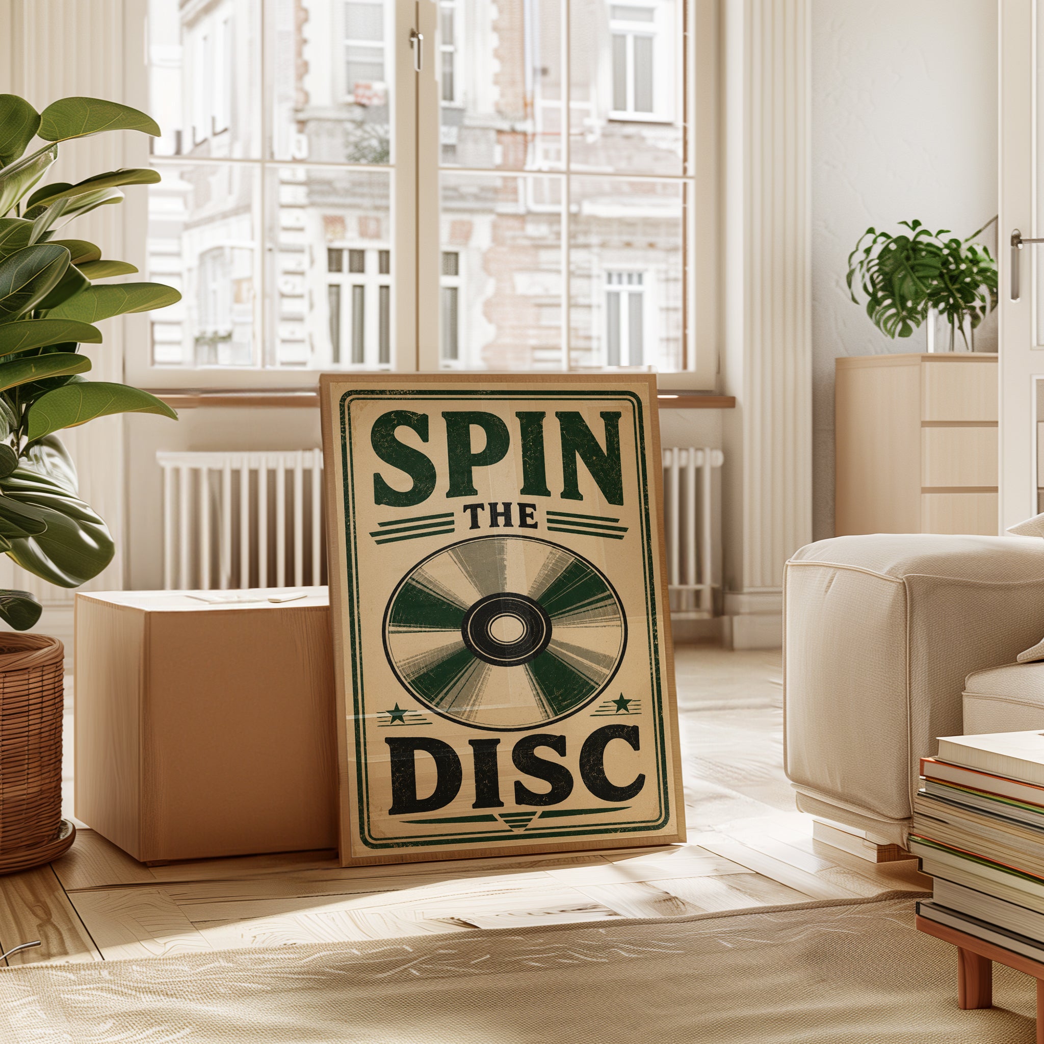 Vinyl Record Wall Art – Retro Music Poster - interior