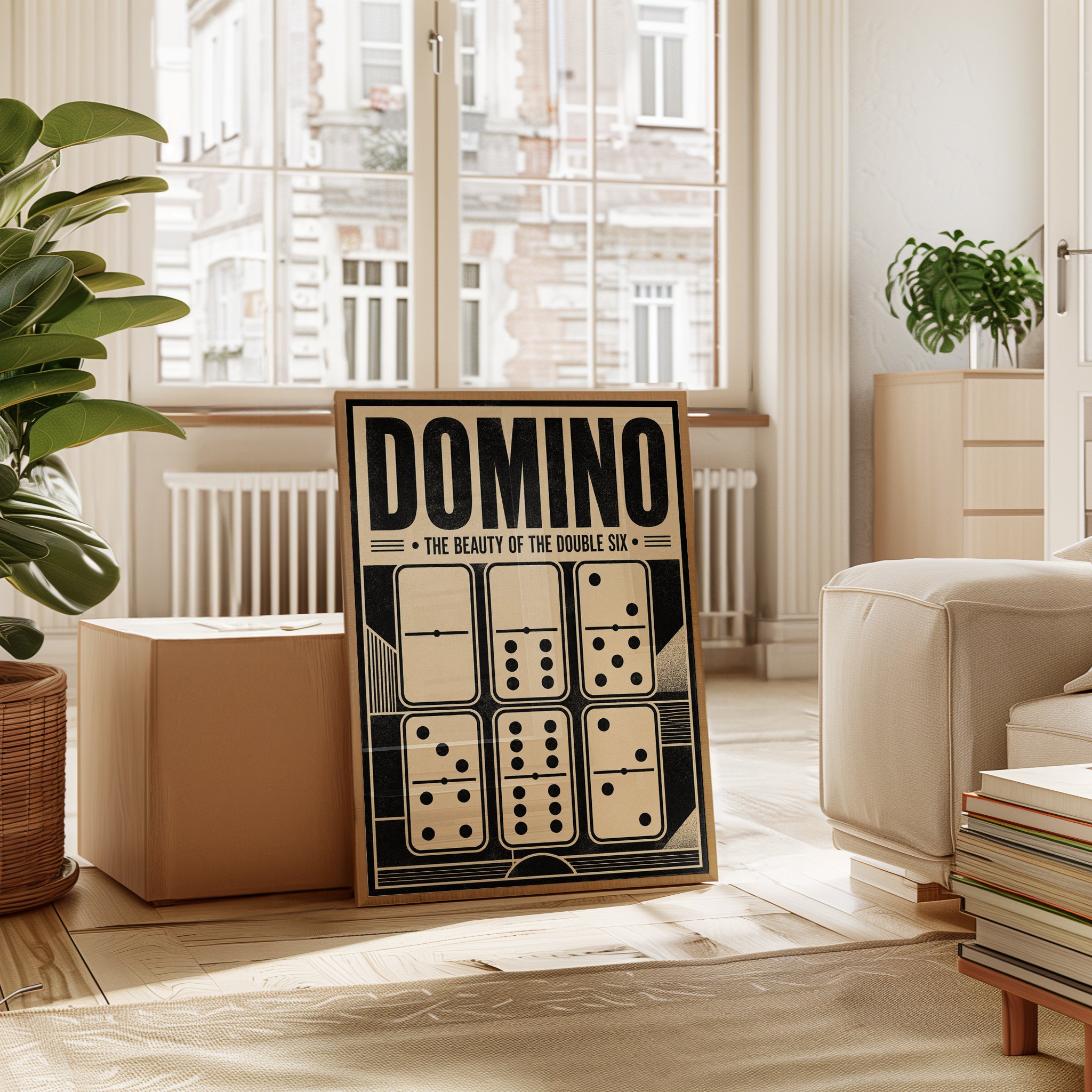 Domino Wall Art – Vintage Game Room Print - interior