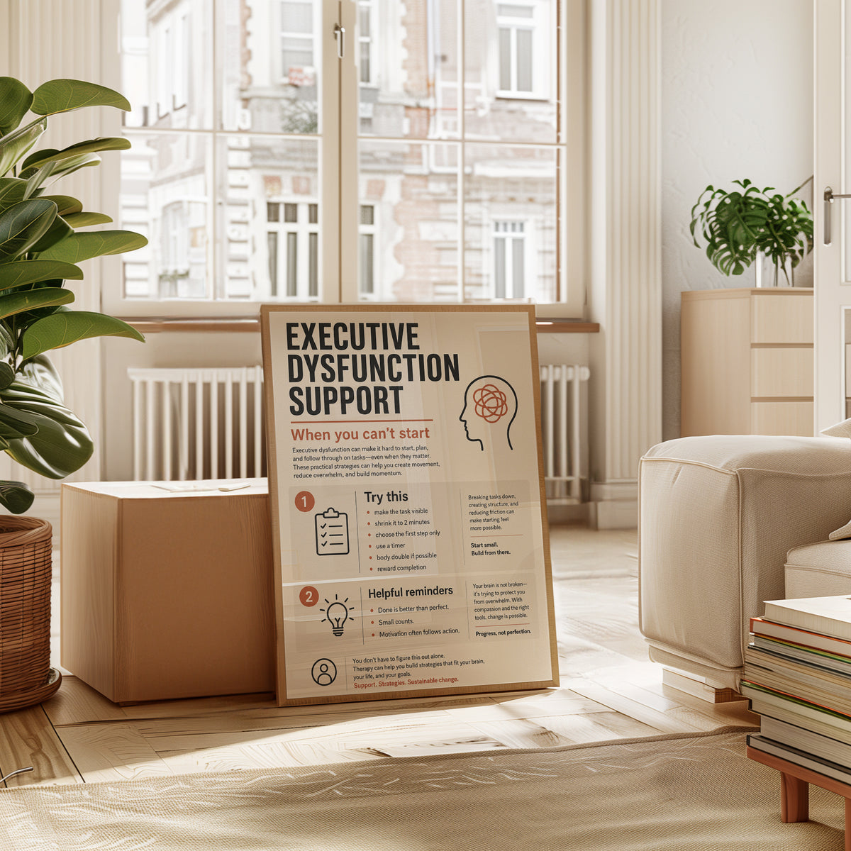 Executive Dysfunction Support Poster - interior