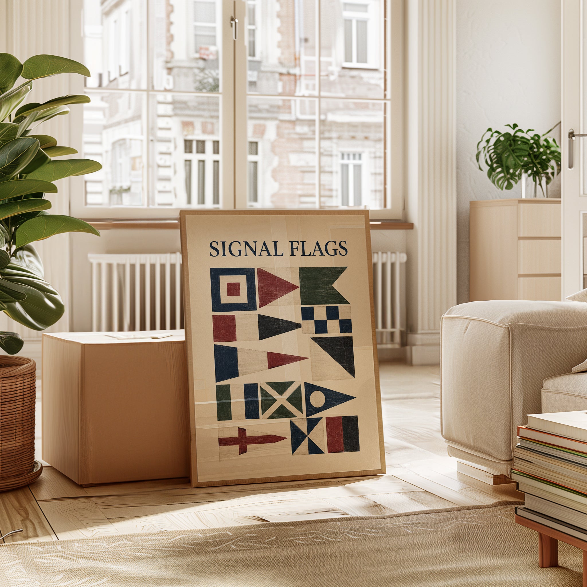 Nautical Signal Flags Print – Maritime Wall Art - interior