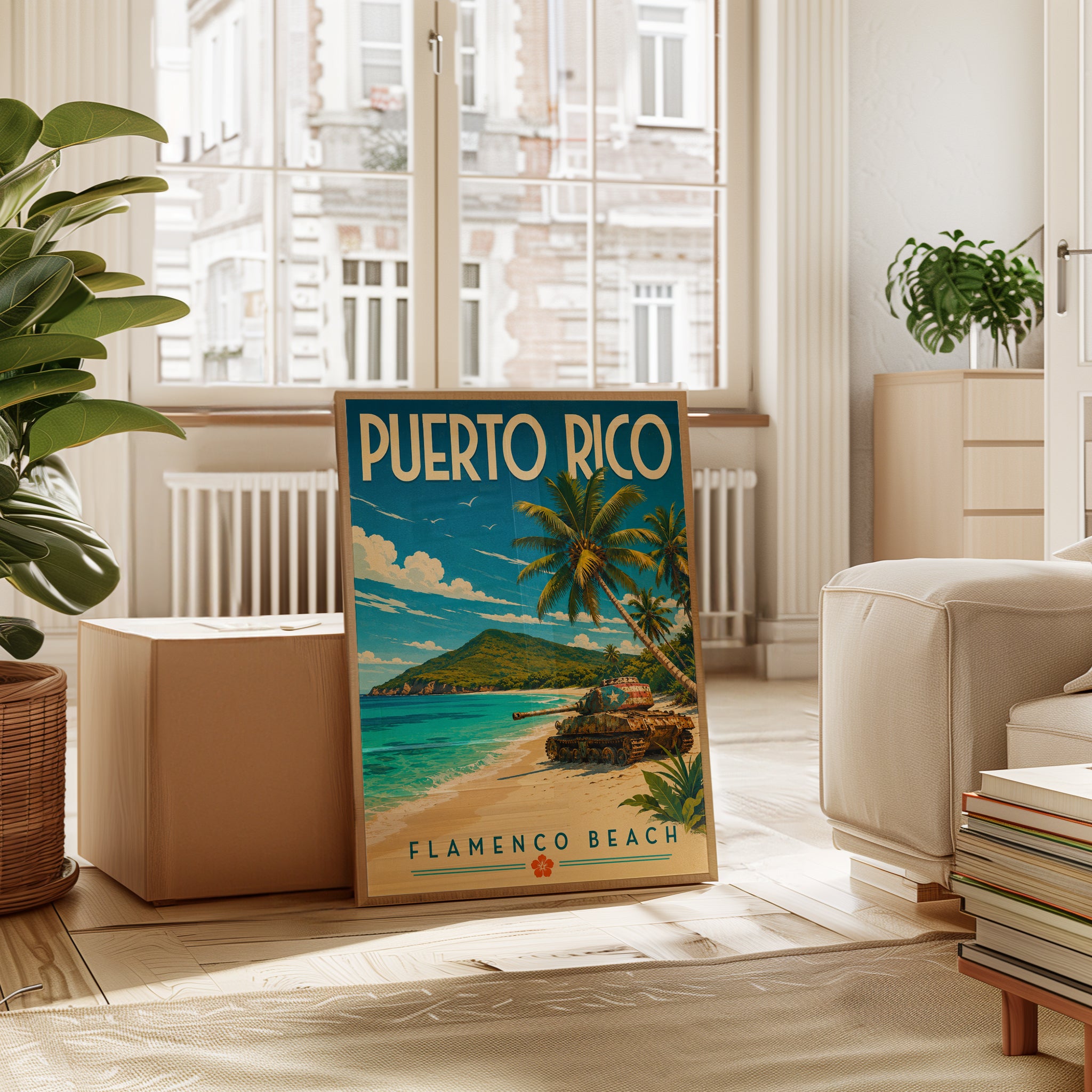 Puerto Rico Travel Poster – Vintage Beach Print - interior