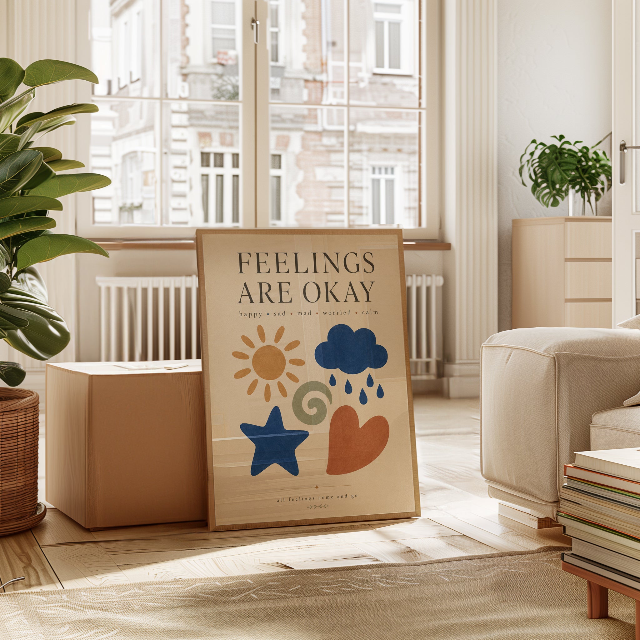 Feelings Wall Art – Kids Emotion Poster - interior