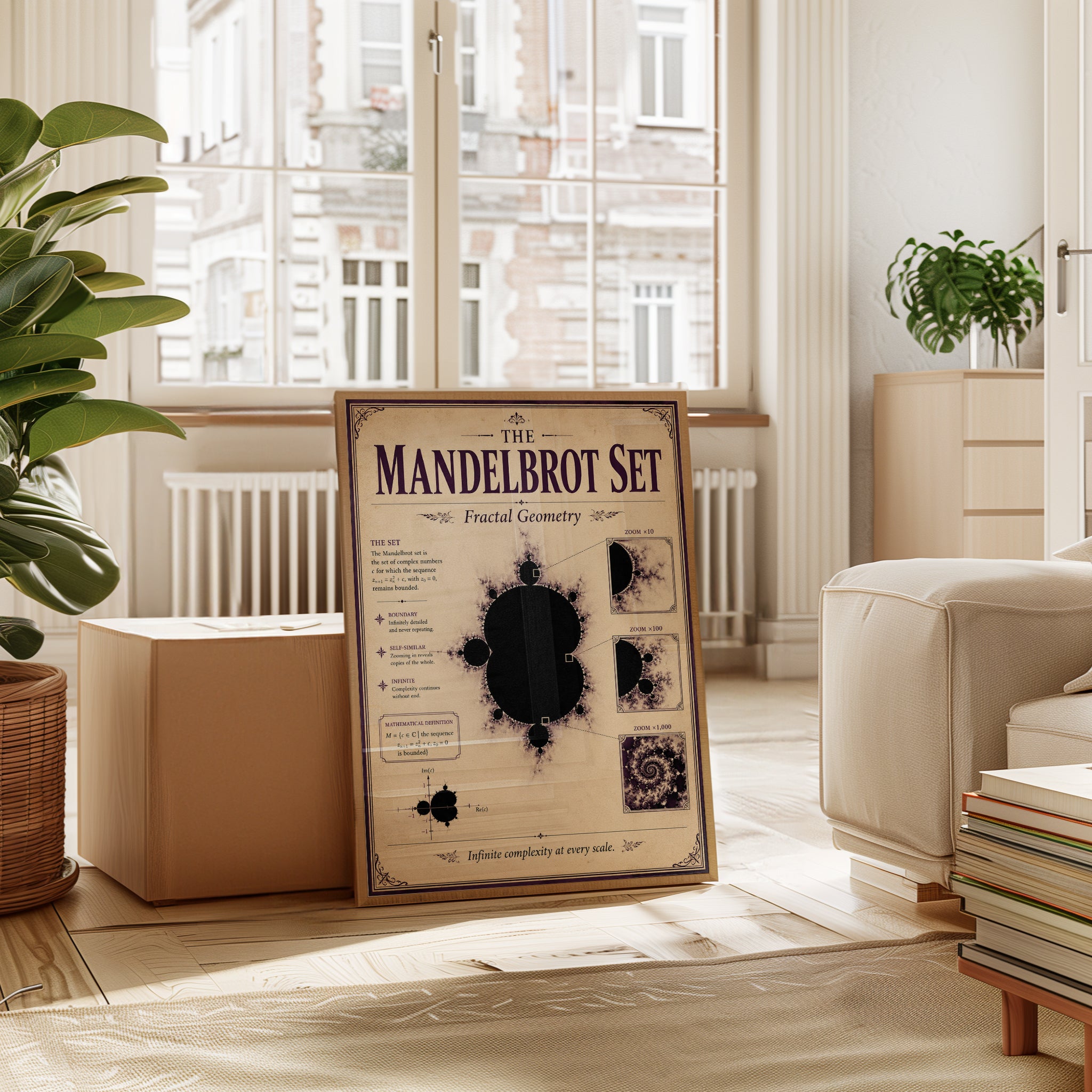 Math Lover Gift Wall Art Print — Fractal Geometry Poster - interior