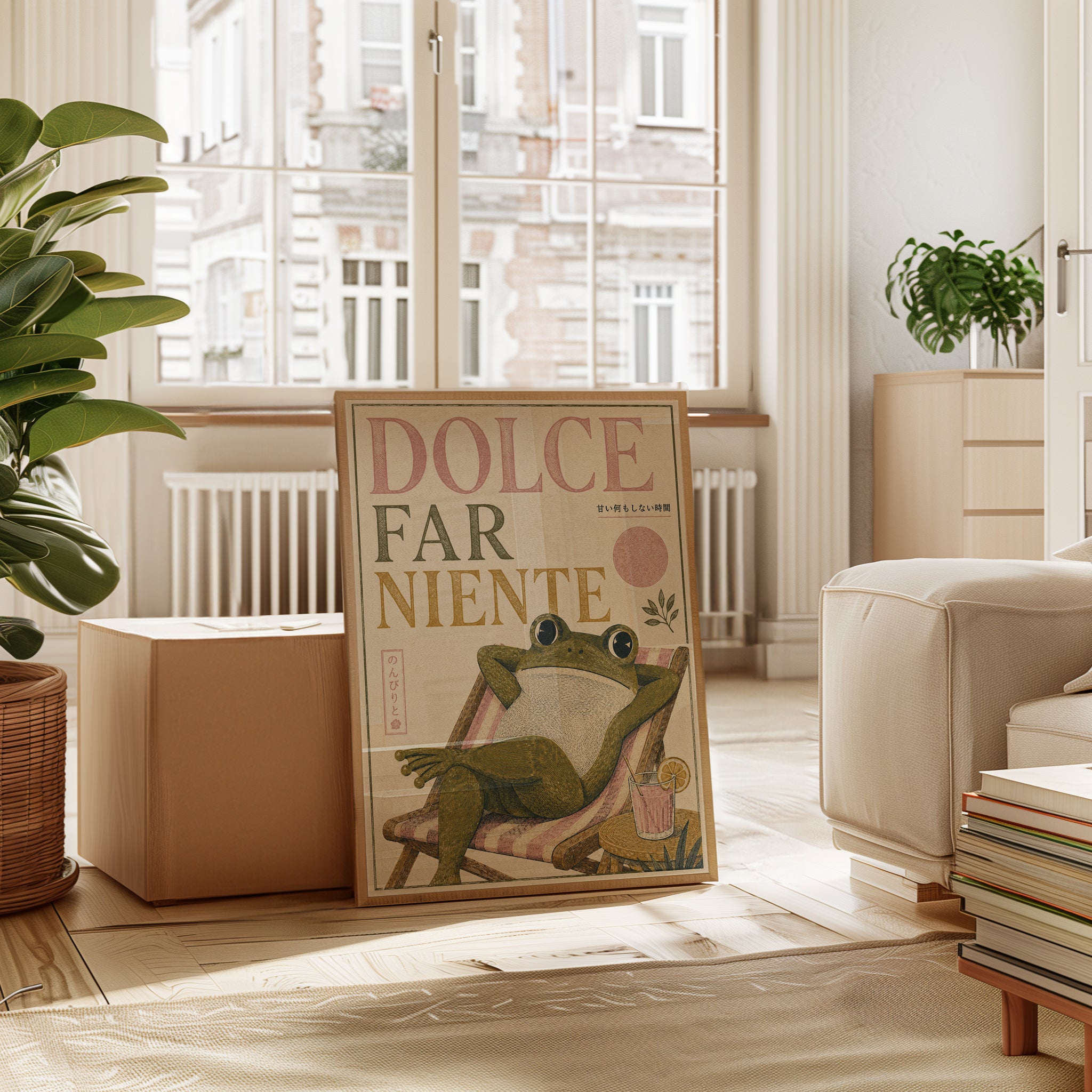 Japanese Frog Poster – Dolce Far Niente - interior