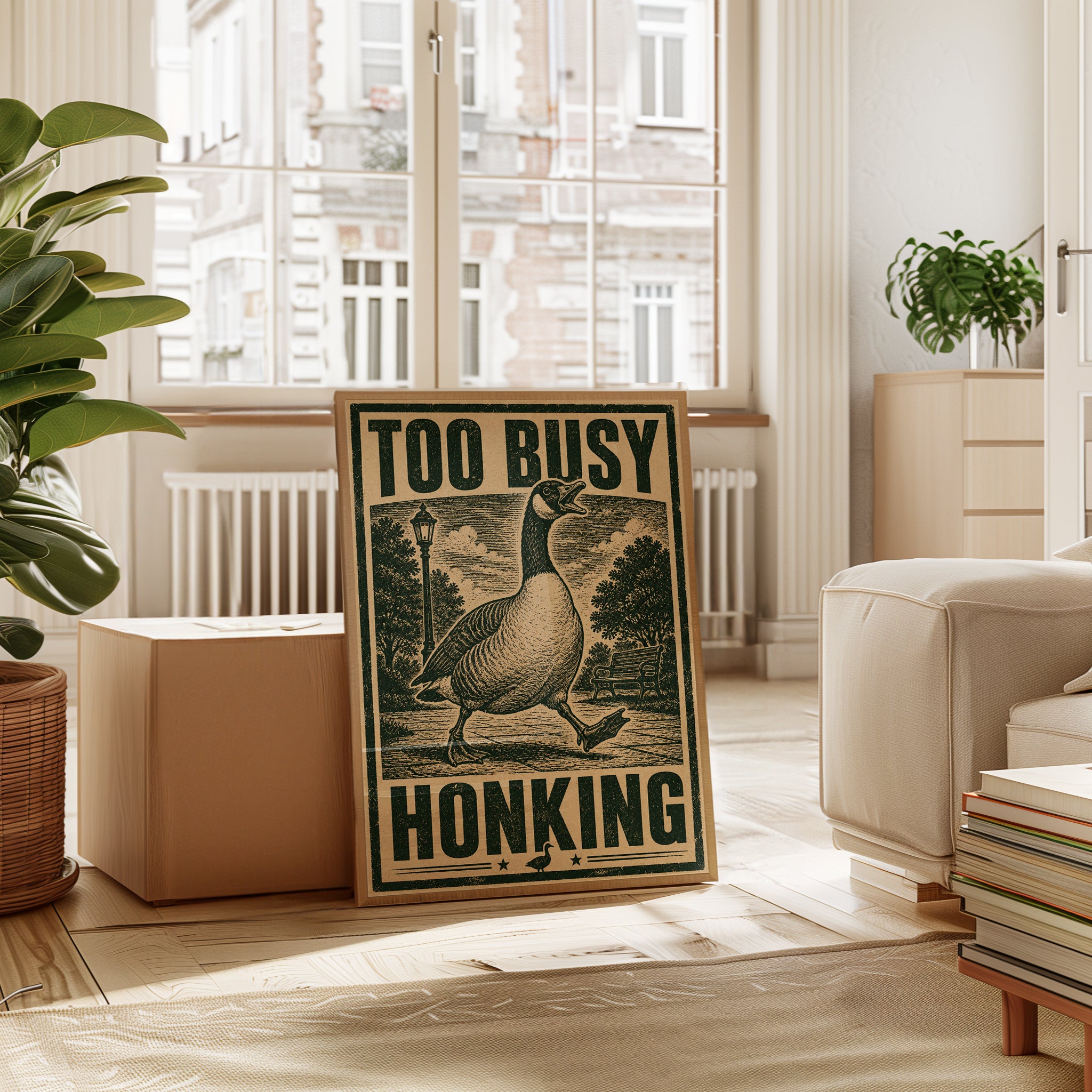 Goose Humor Poster: Vintage Style - interior