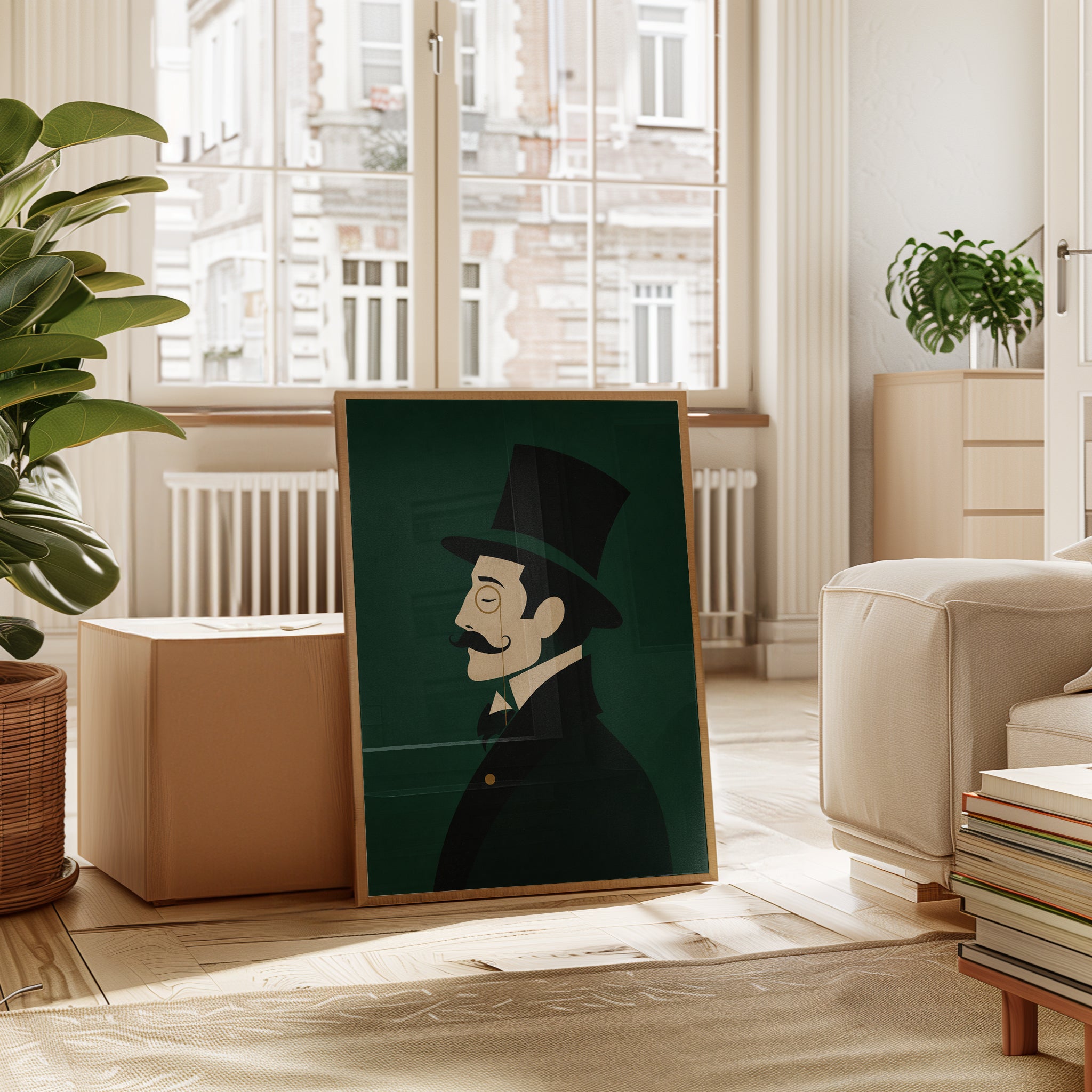Vintage Gentleman Poster – Top Hat Wall Art - interior