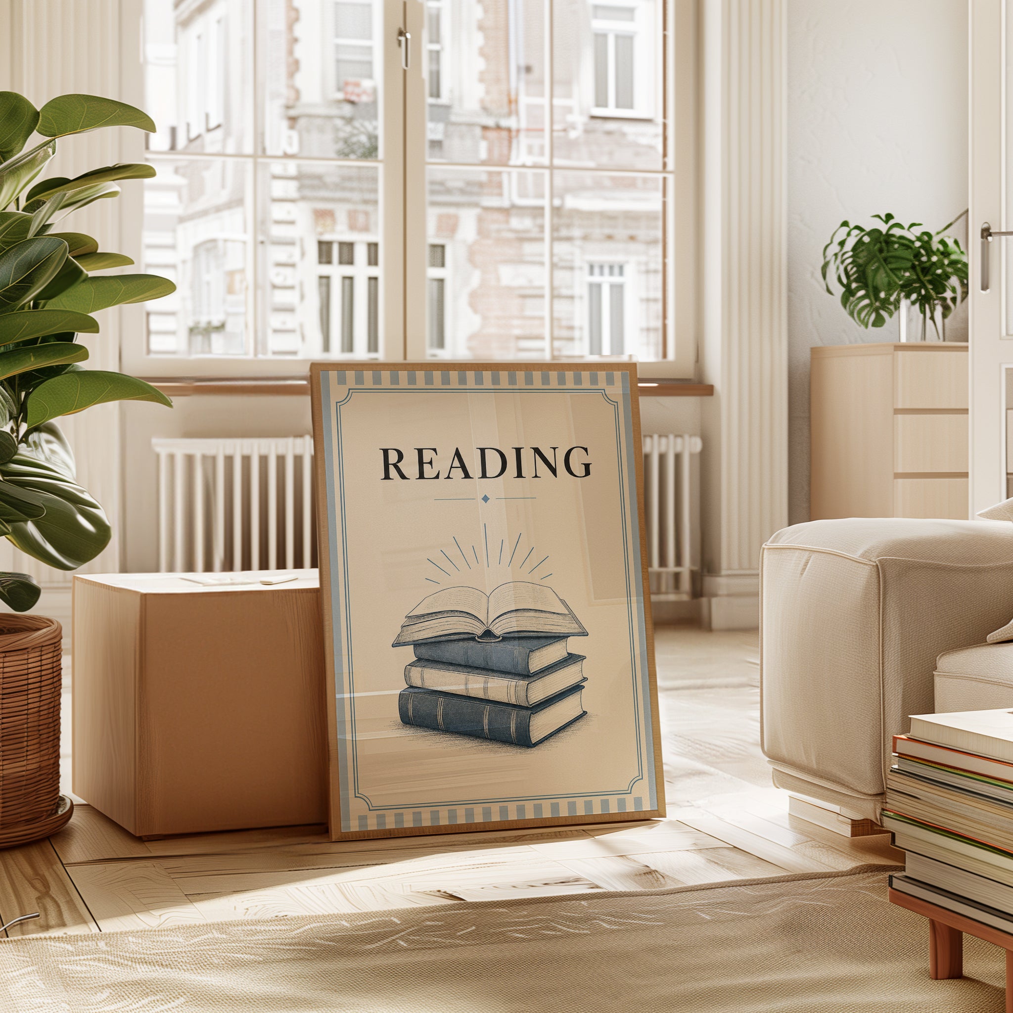 Library Wall Art – Book Lover Print - interior